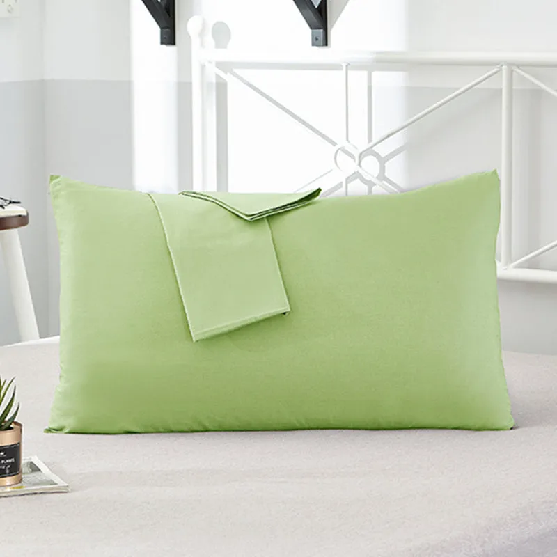 2 Piece Cotton 600Tc el Pillowcase 18 Solid Color Pillow Case Bedding 70X70Cm 50X75Cm 66X66 Pillow C