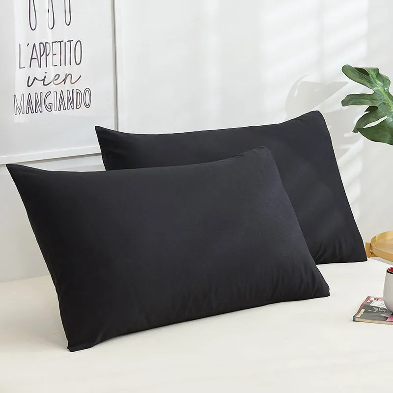 2 Piece Cotton 600Tc el Pillowcase 18 Solid Color Pillow Case Bedding 70X70Cm 50X75Cm 66X66 Pillow C