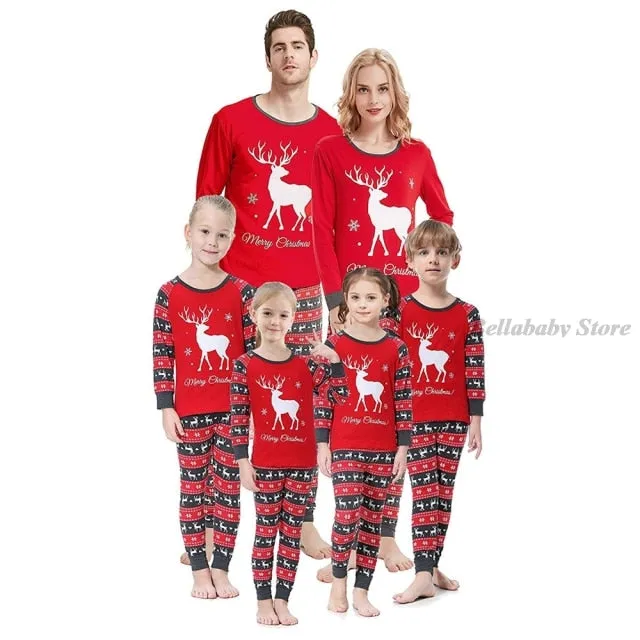 2023 Christmas Family Matching Pajamas Mom Daughter Dad Son Clothing Set