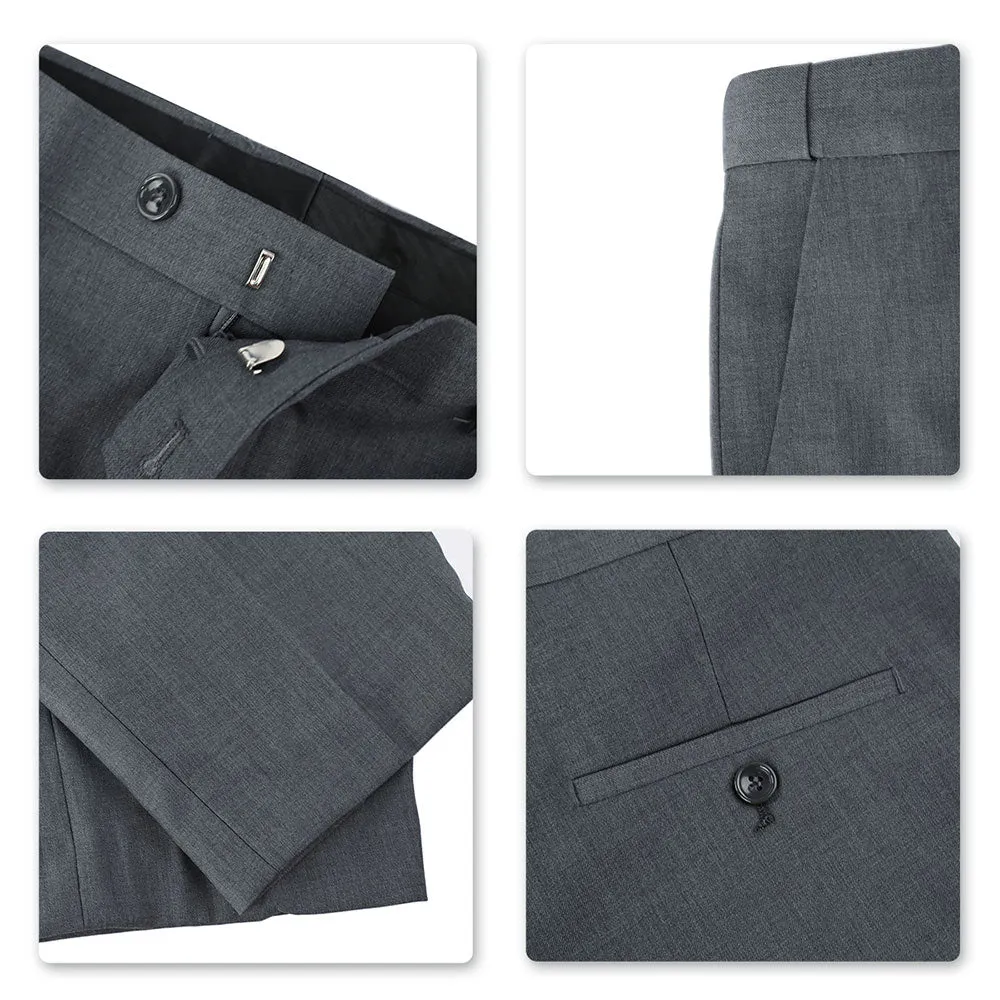 3-Piece Notched Lapel Casual Suit DimGrey