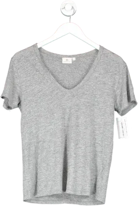 AG Adriano Goldschmied Grey Relaxed U Neck T Shirt UK S