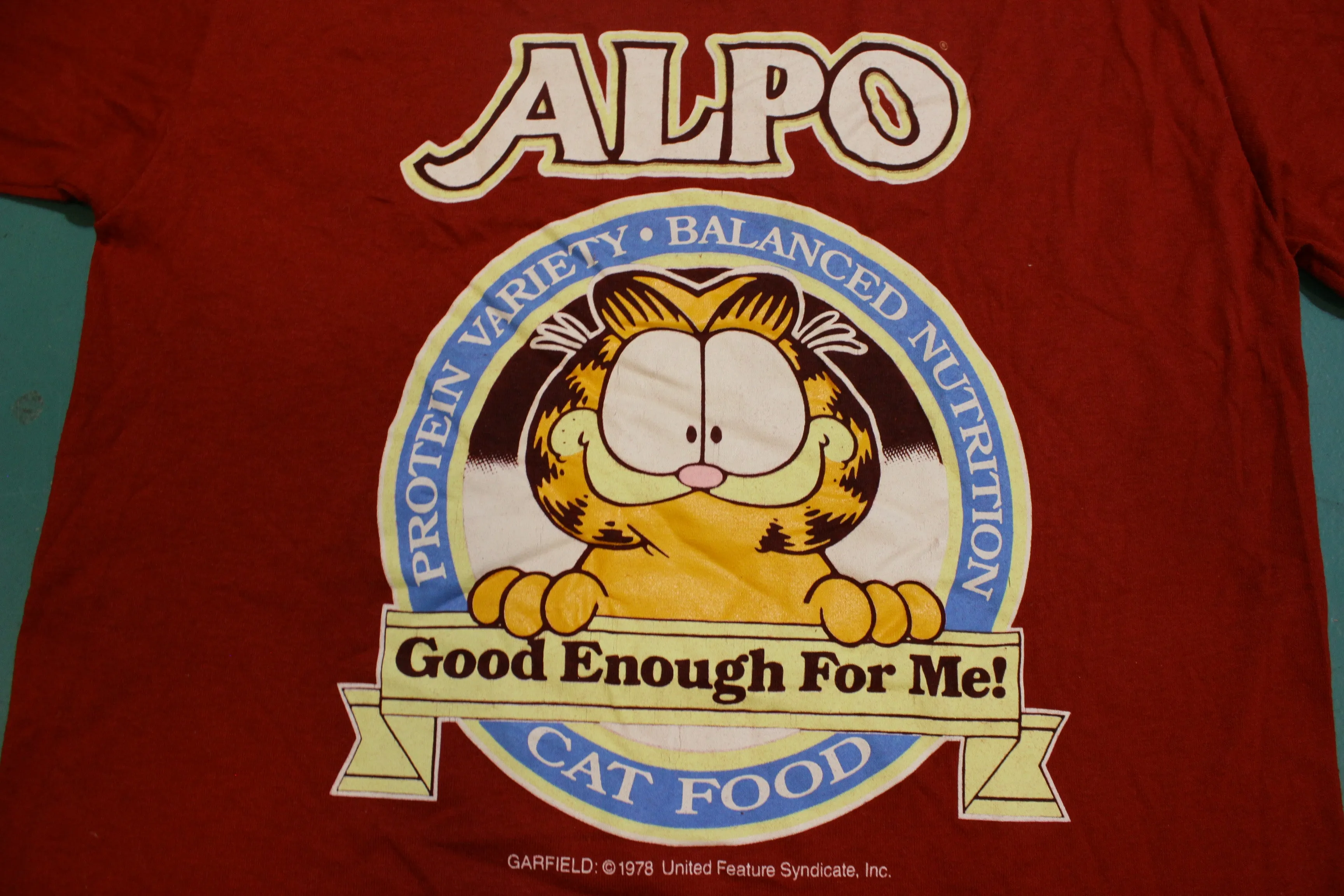 Alpo 1978 Vintage Deadstock Garfield Cat Food Single Stitch T-Shirt