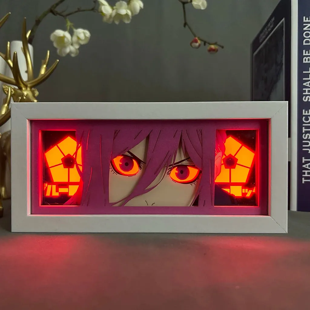 Anime Blue lockChigiri Paper Cut Table Night Light Led Night Light Box