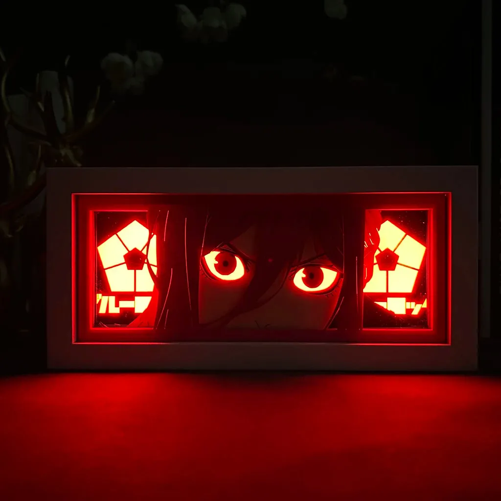 Anime Blue lockChigiri Paper Cut Table Night Light Led Night Light Box