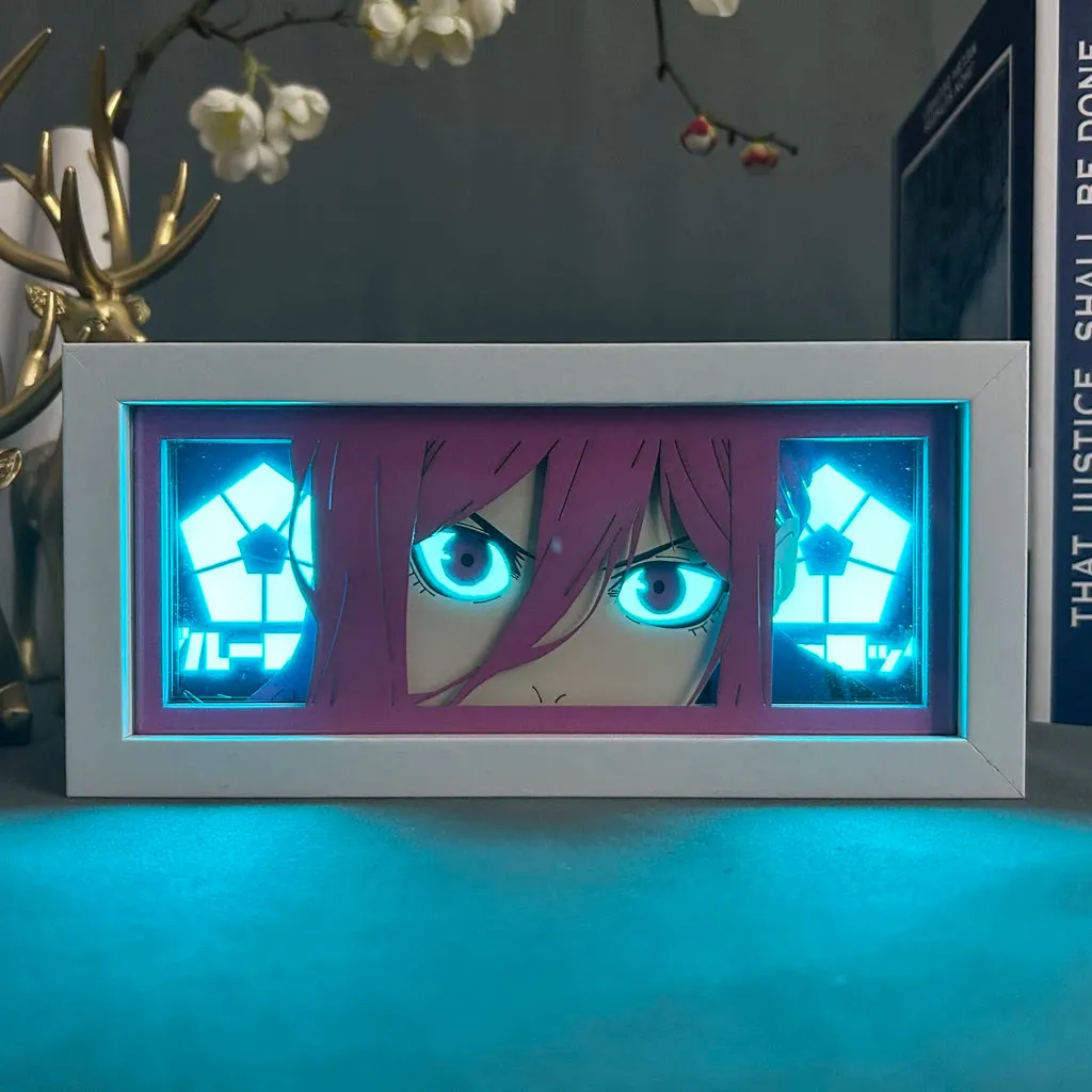 Anime Blue lockChigiri Paper Cut Table Night Light Led Night Light Box