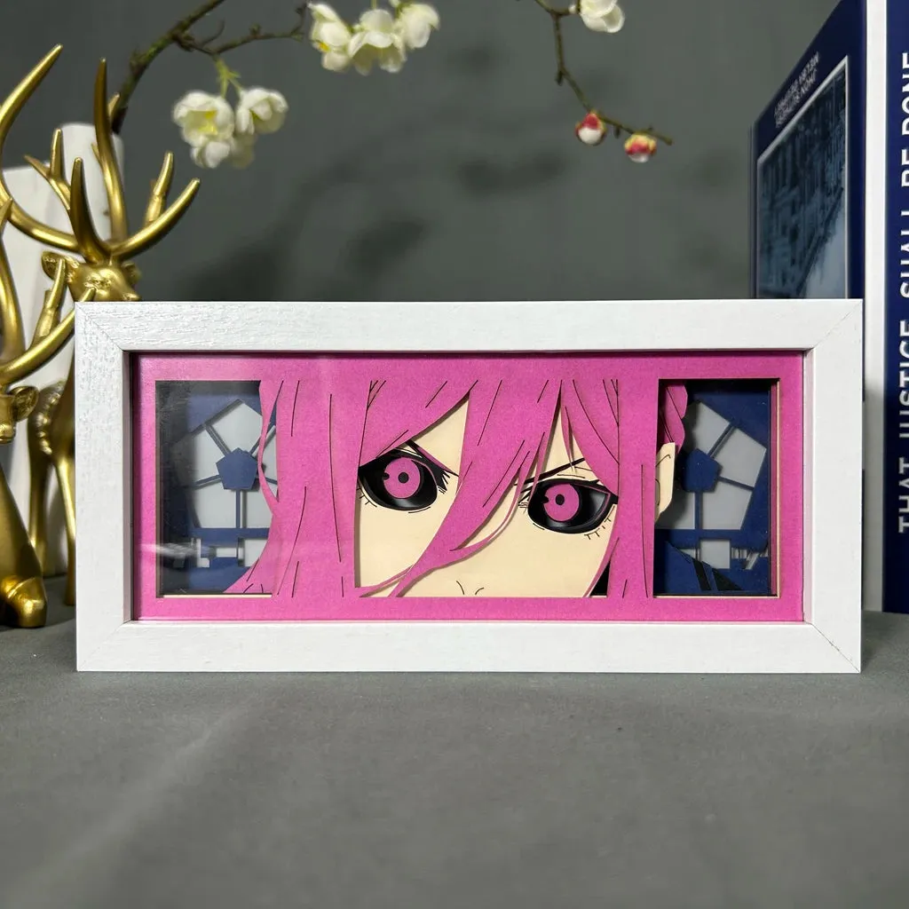 Anime Blue lockChigiri Paper Cut Table Night Light Led Night Light Box