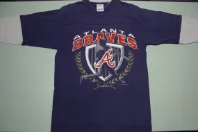 Atlanta Braves 1993 Vintage 90s Gold Sparkle T-Shirt