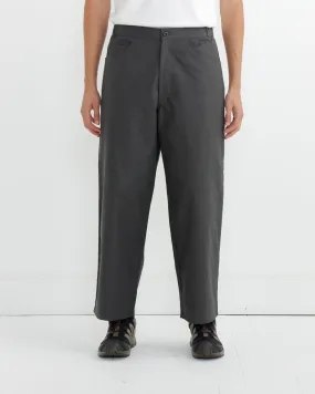 Back Nep Baggy Trousers in Ink Black