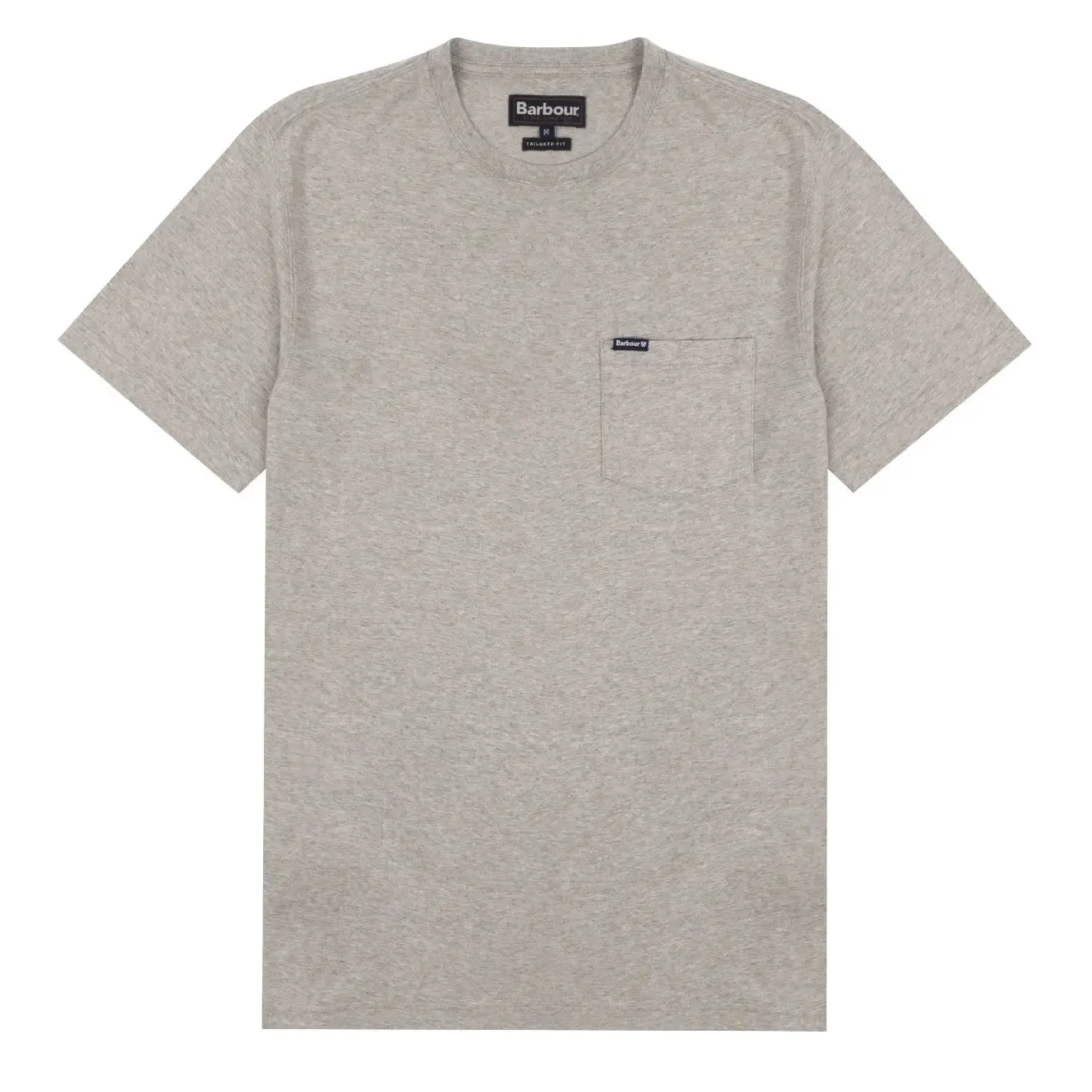 Barbour Logo Pocket T-Shirt Grey Marl