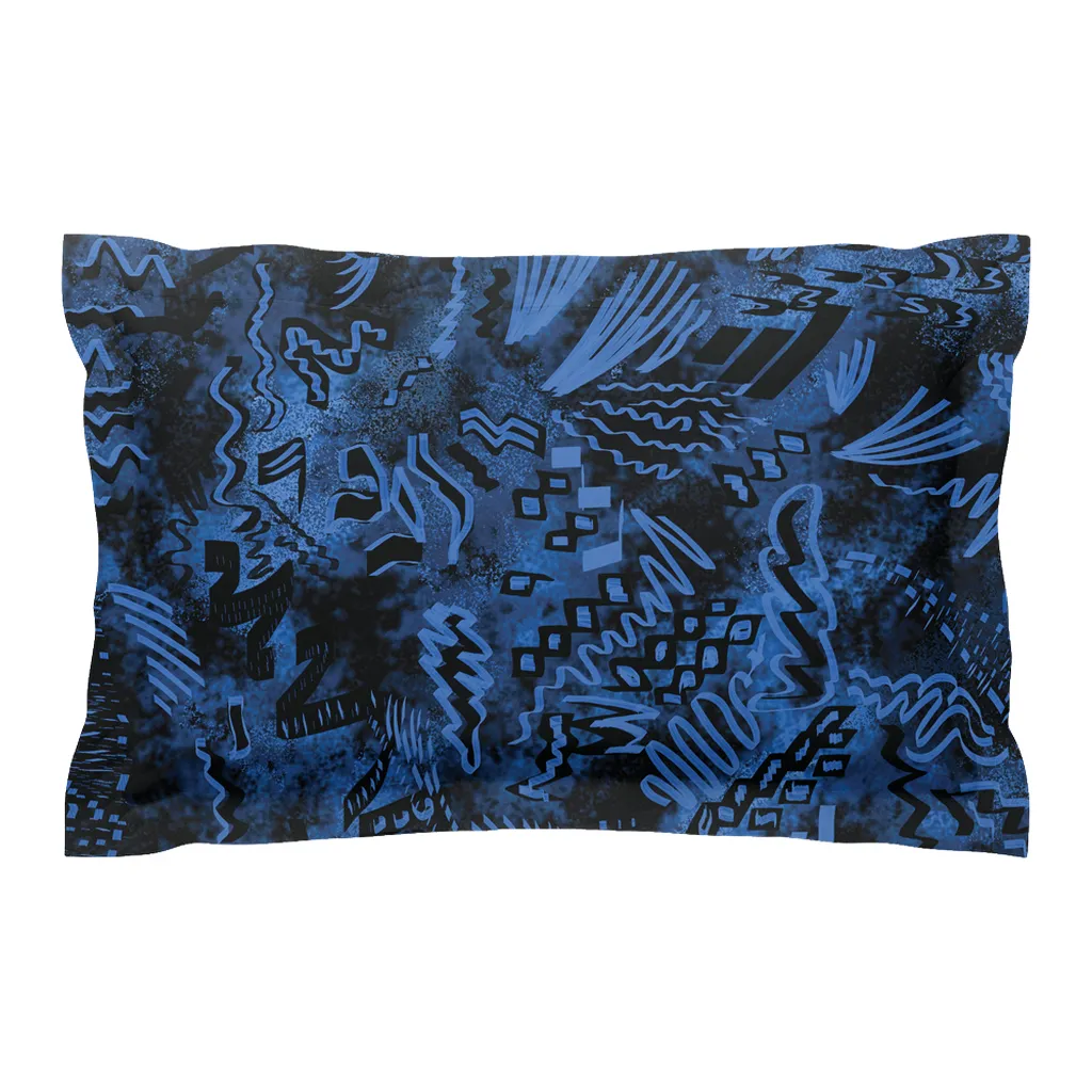 Blue Lightening Pillow Sham Queen & King size bedding