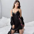 Brand Couple Pajamas Men Women Sexy Satin Silk Pajama