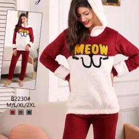 Branded velvet pajamas set female winter