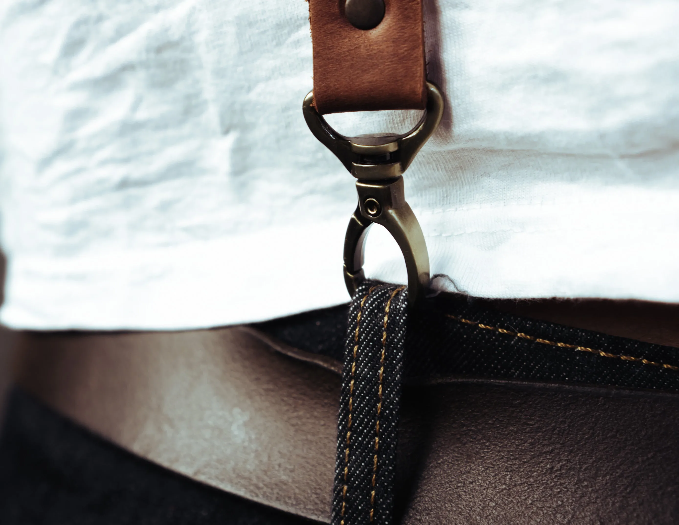 Brown Leather Suspenders | tigger snap suspenders