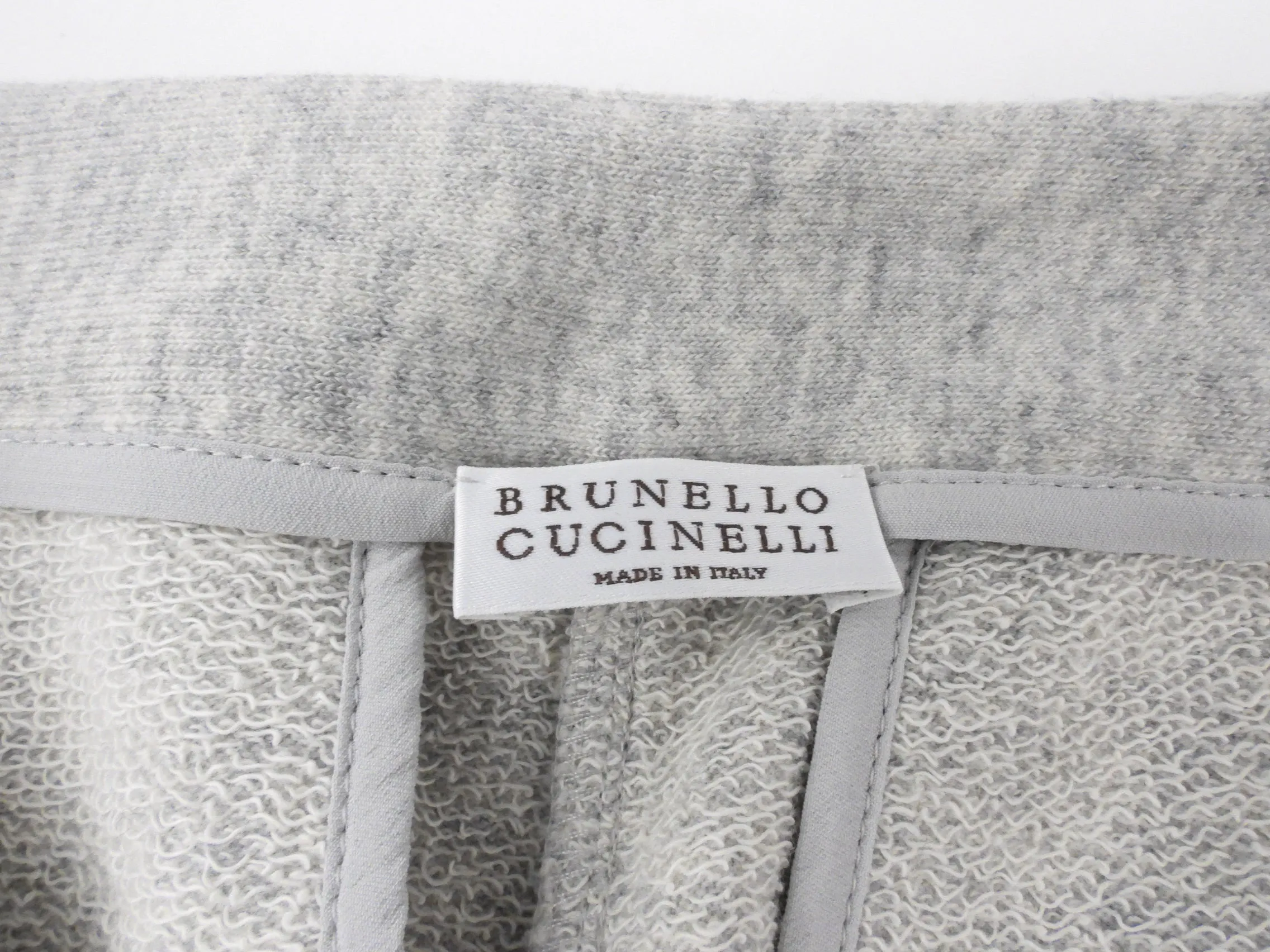 Brunello Cucinelli Grey Heather Cashmere Blend Jogger Pants - S