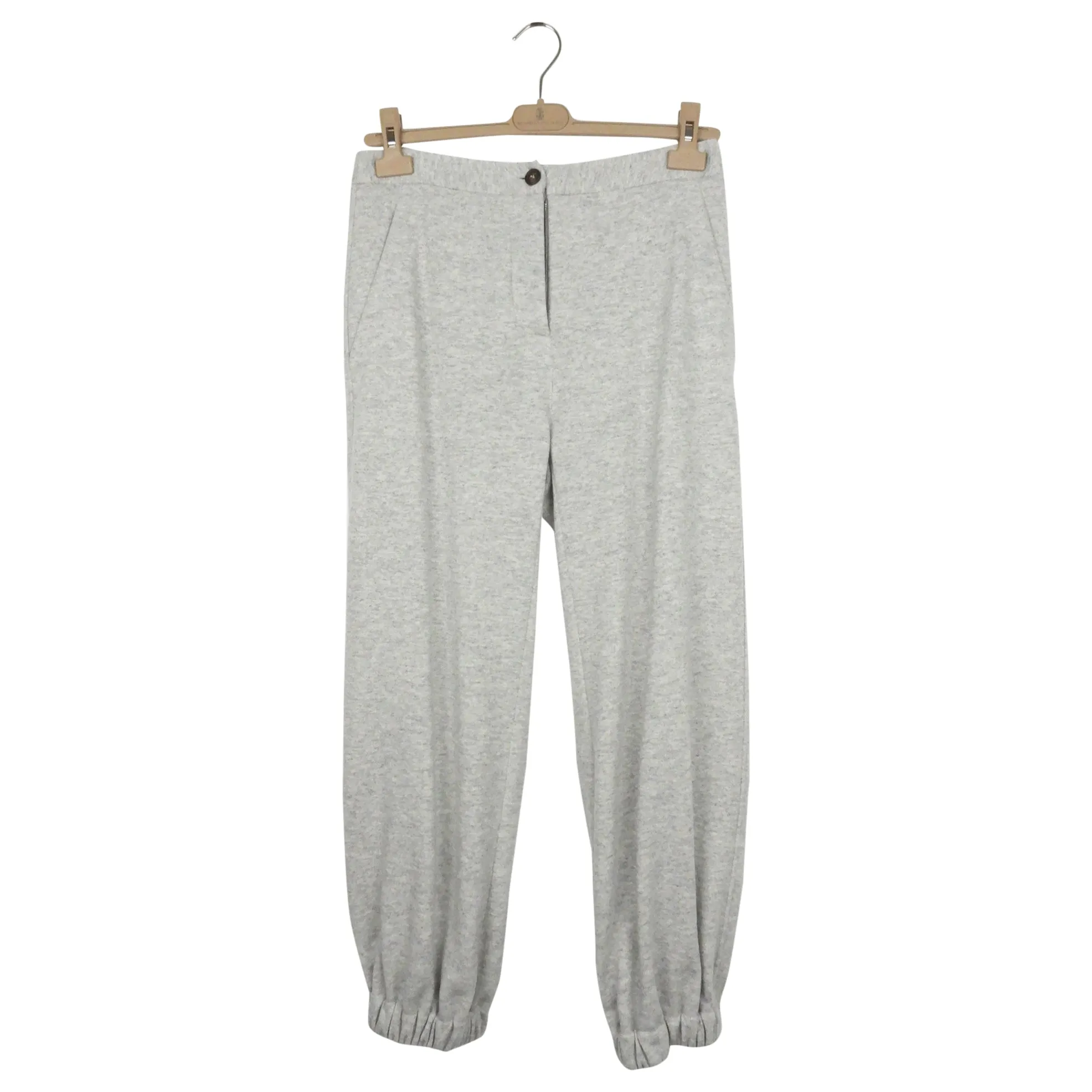 Brunello Cucinelli Grey Heather Cashmere Blend Jogger Pants - S