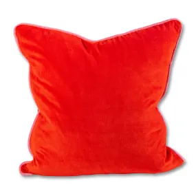 Charliss Velvet Pillow - Cherry   Light Pink