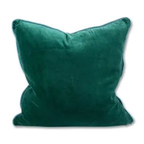 Charliss Velvet Pillow - Green   Aqua