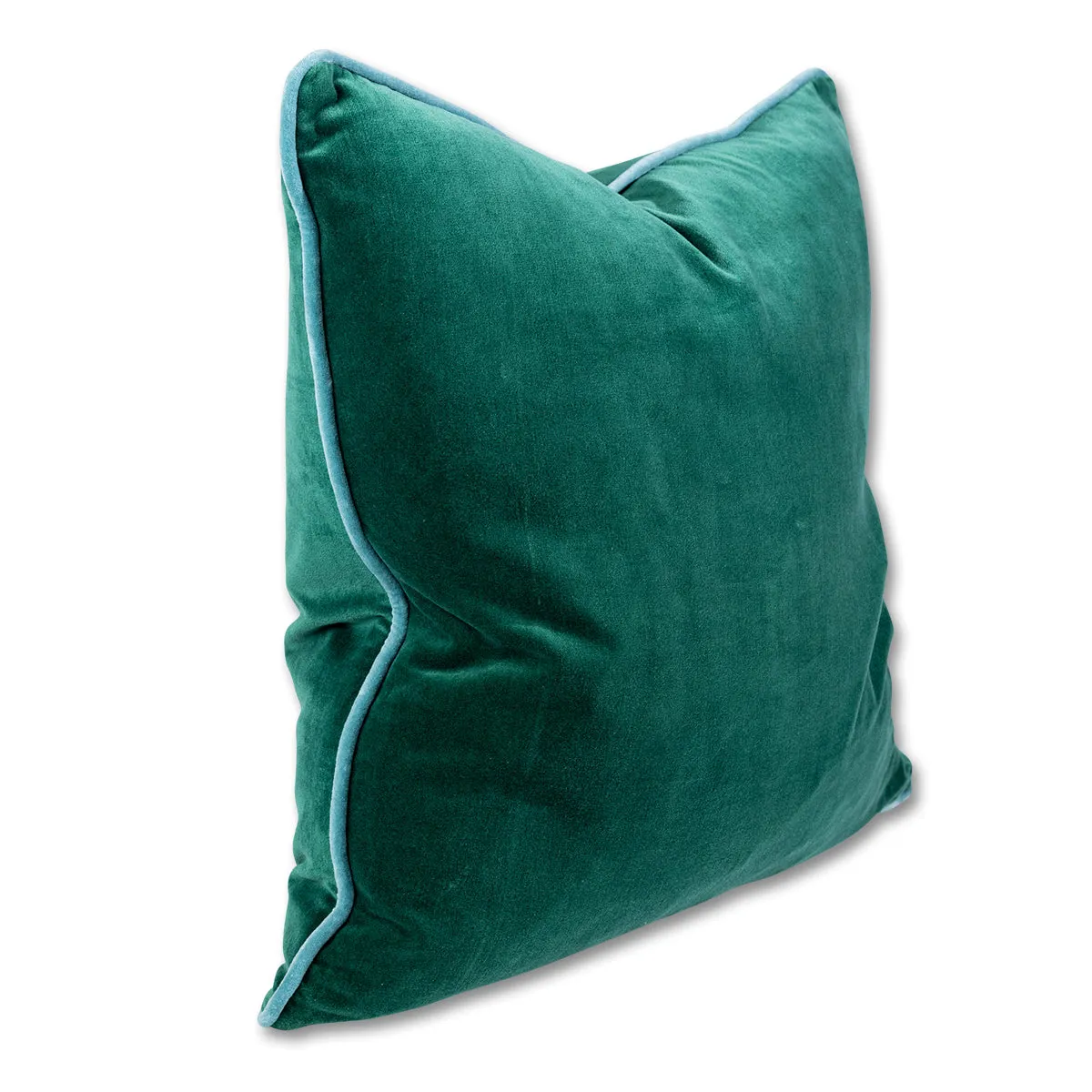 Charliss Velvet Pillow - Green   Aqua