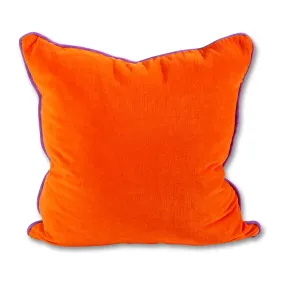 Charliss Velvet Pillow - Orange   Lilac