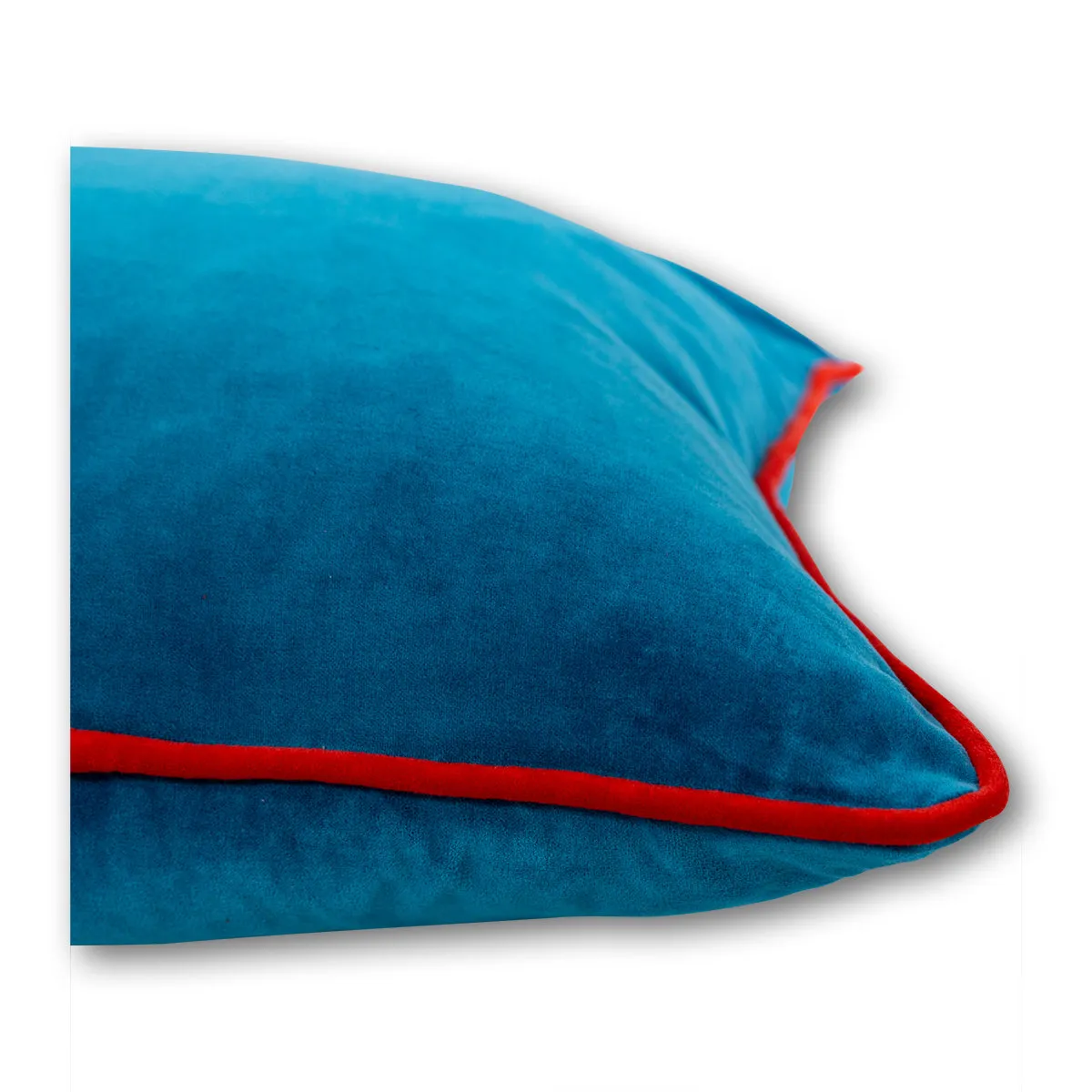 Charliss Velvet Pillow - Peacock   Cherry