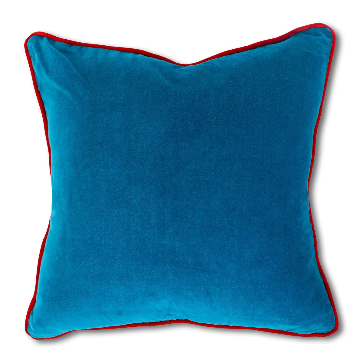 Charliss Velvet Pillow - Peacock   Cherry