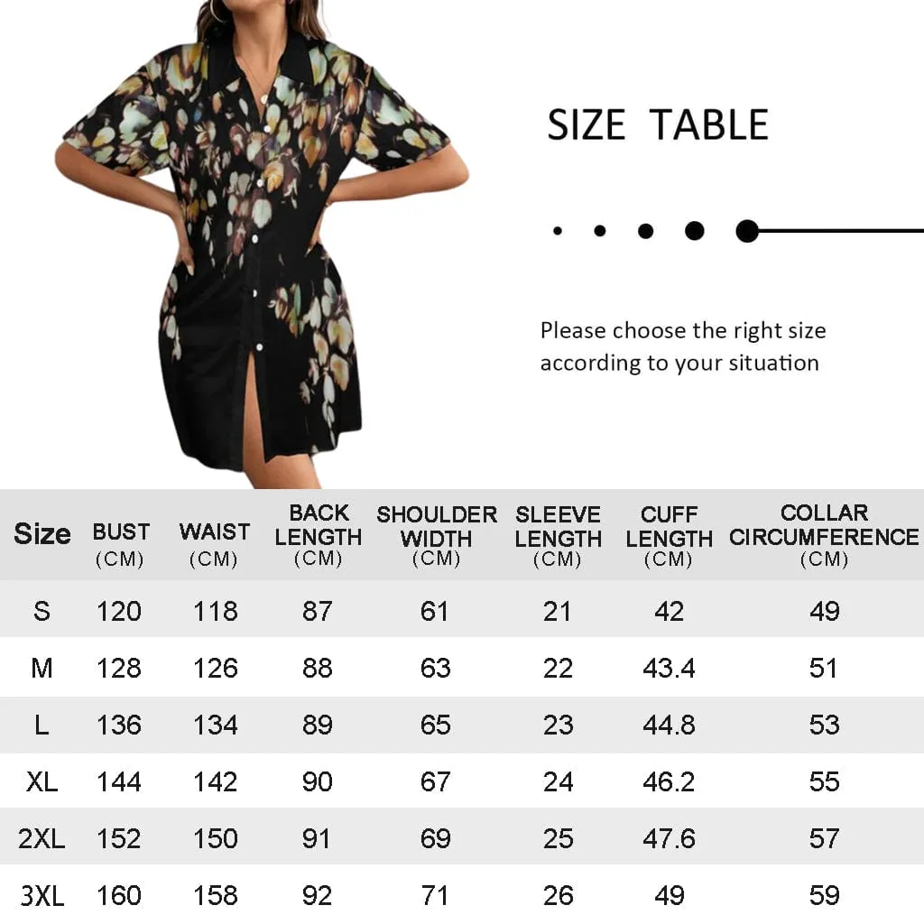 Custom Face Red Heart Black Satin Nightgown For Women Silk Nightshirt Button Down Pajamas Dress Boyfriend Sleepshirt S-3XL