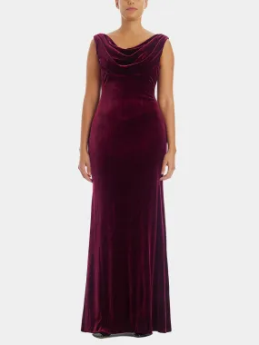 Drape Neck Gown