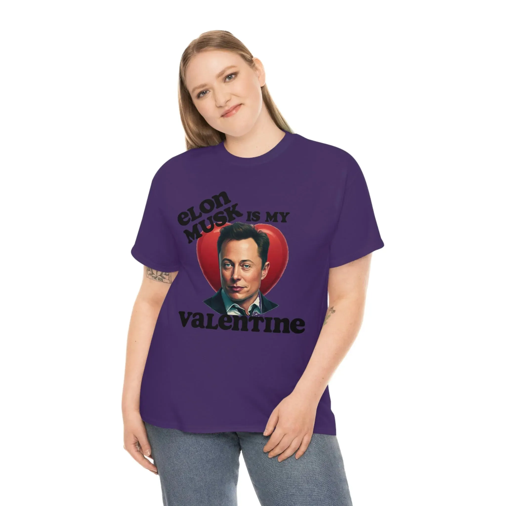 Elon Musk Is My Valentine Unisex Heavy Cotton Tee