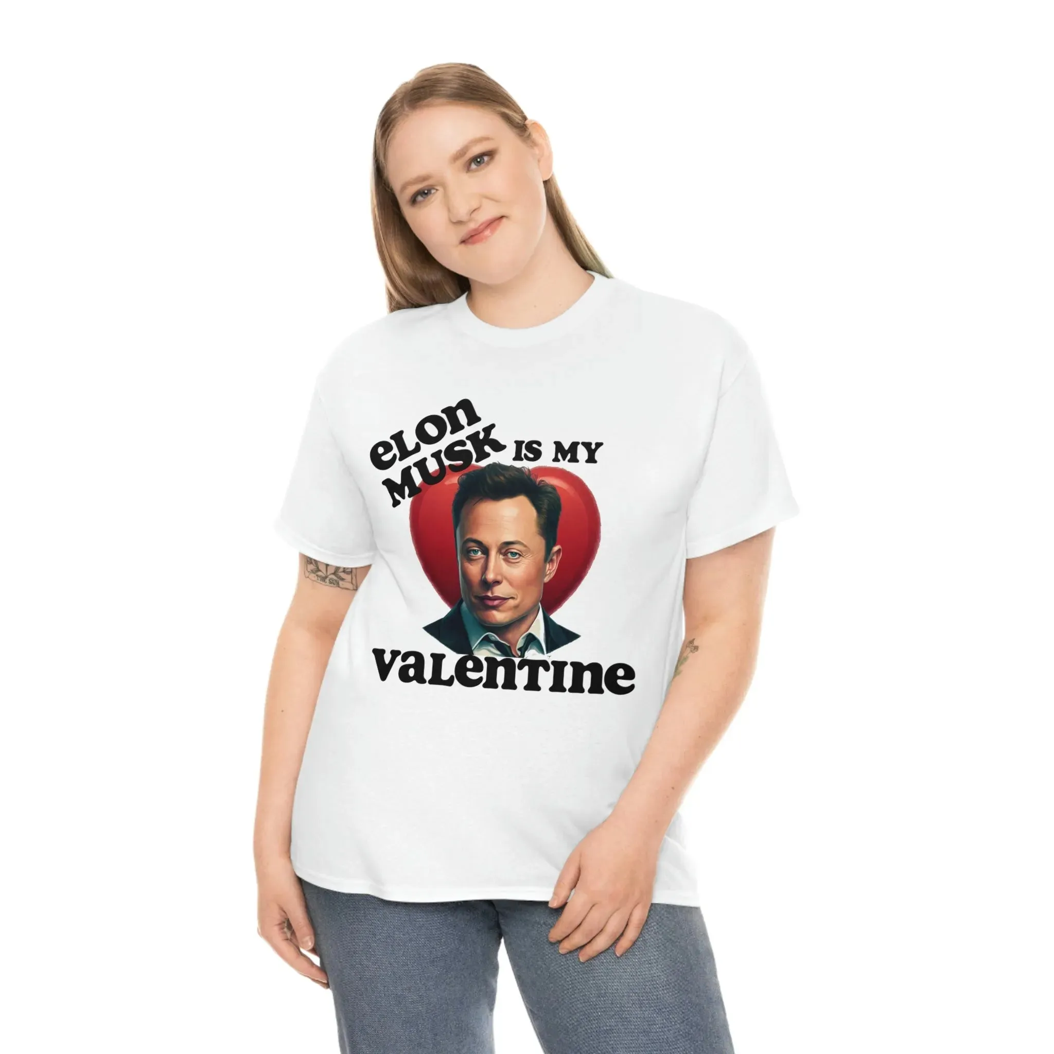 Elon Musk Is My Valentine Unisex Heavy Cotton Tee