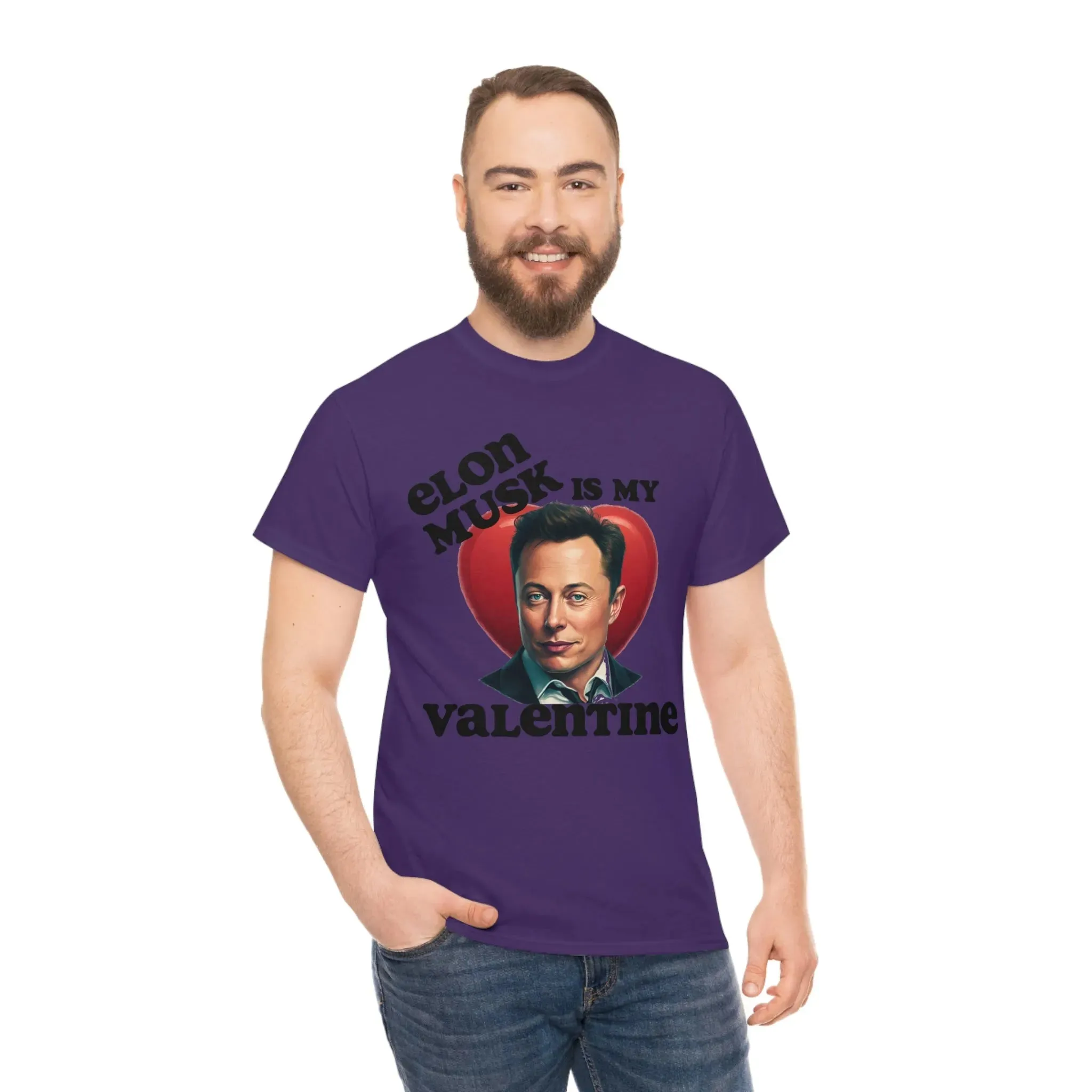 Elon Musk Is My Valentine Unisex Heavy Cotton Tee