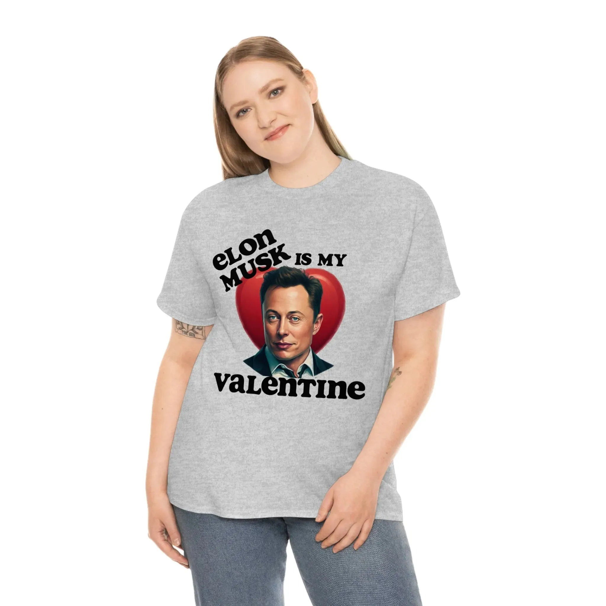 Elon Musk Is My Valentine Unisex Heavy Cotton Tee