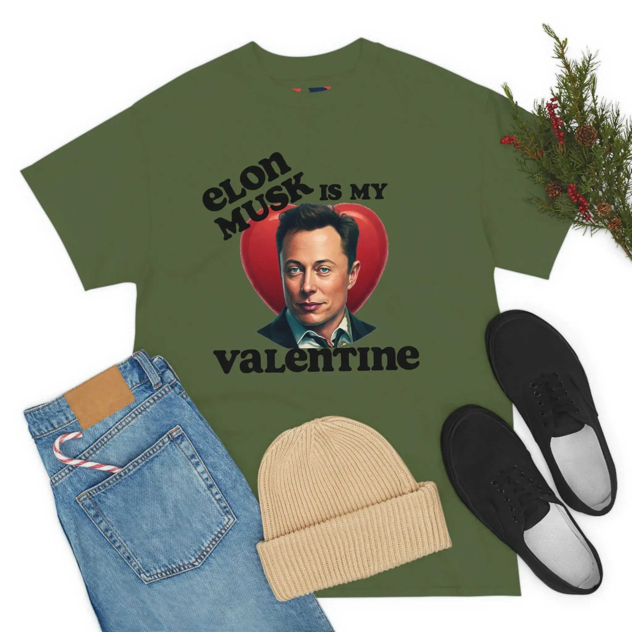 Elon Musk Is My Valentine Unisex Heavy Cotton Tee