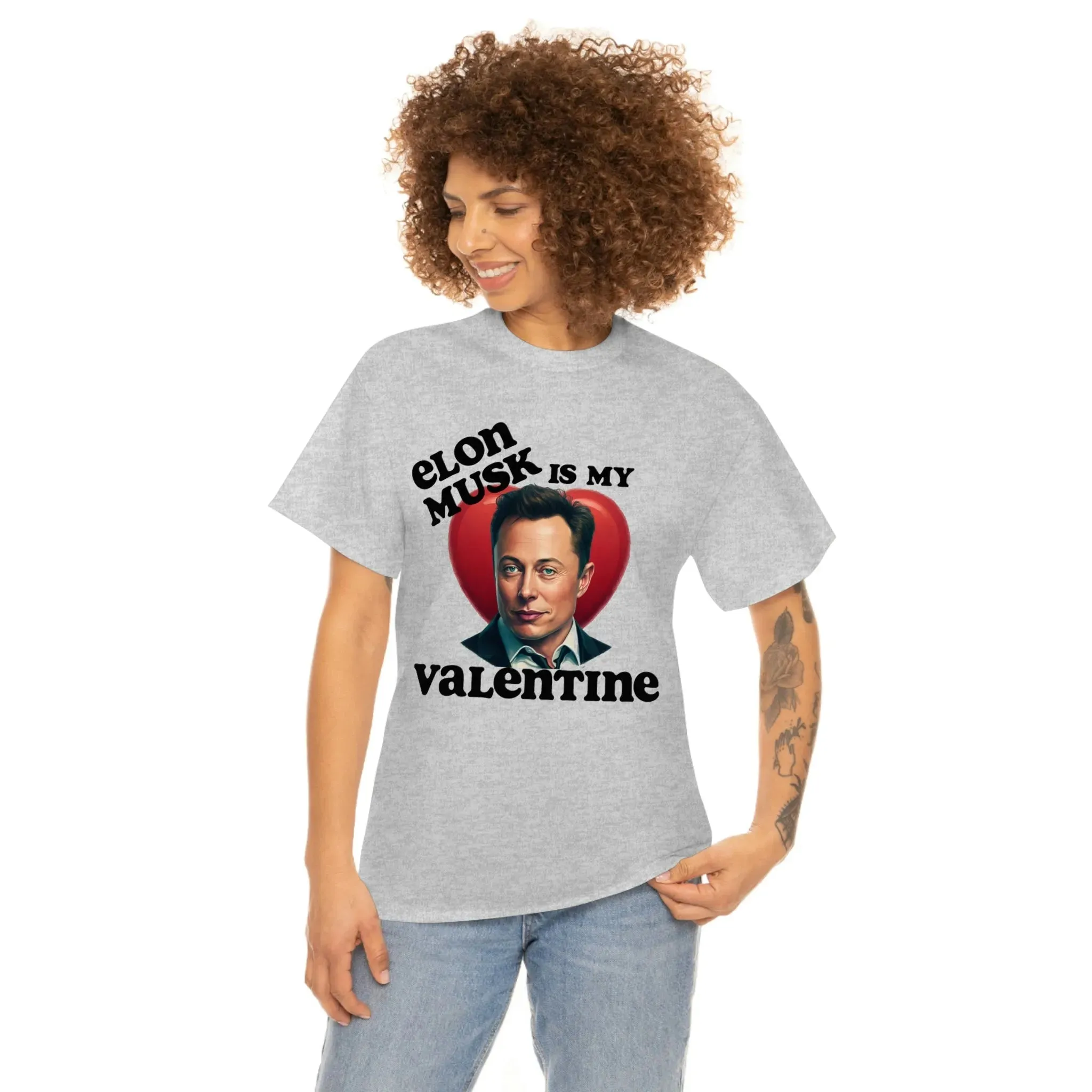 Elon Musk Is My Valentine Unisex Heavy Cotton Tee