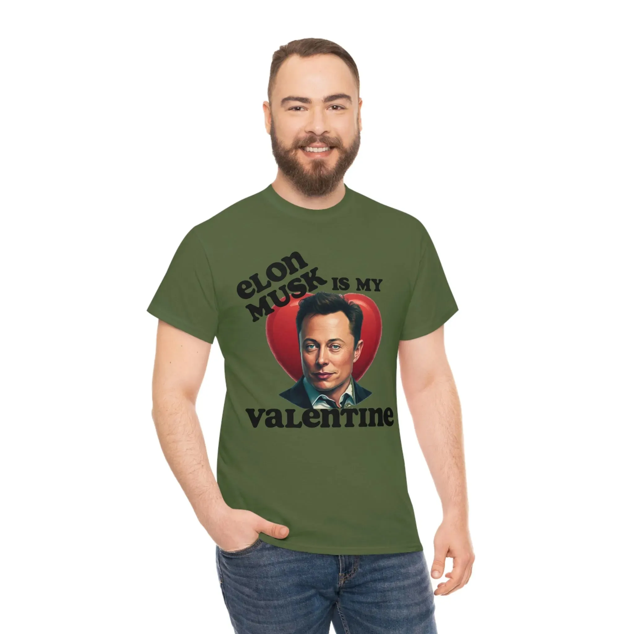 Elon Musk Is My Valentine Unisex Heavy Cotton Tee