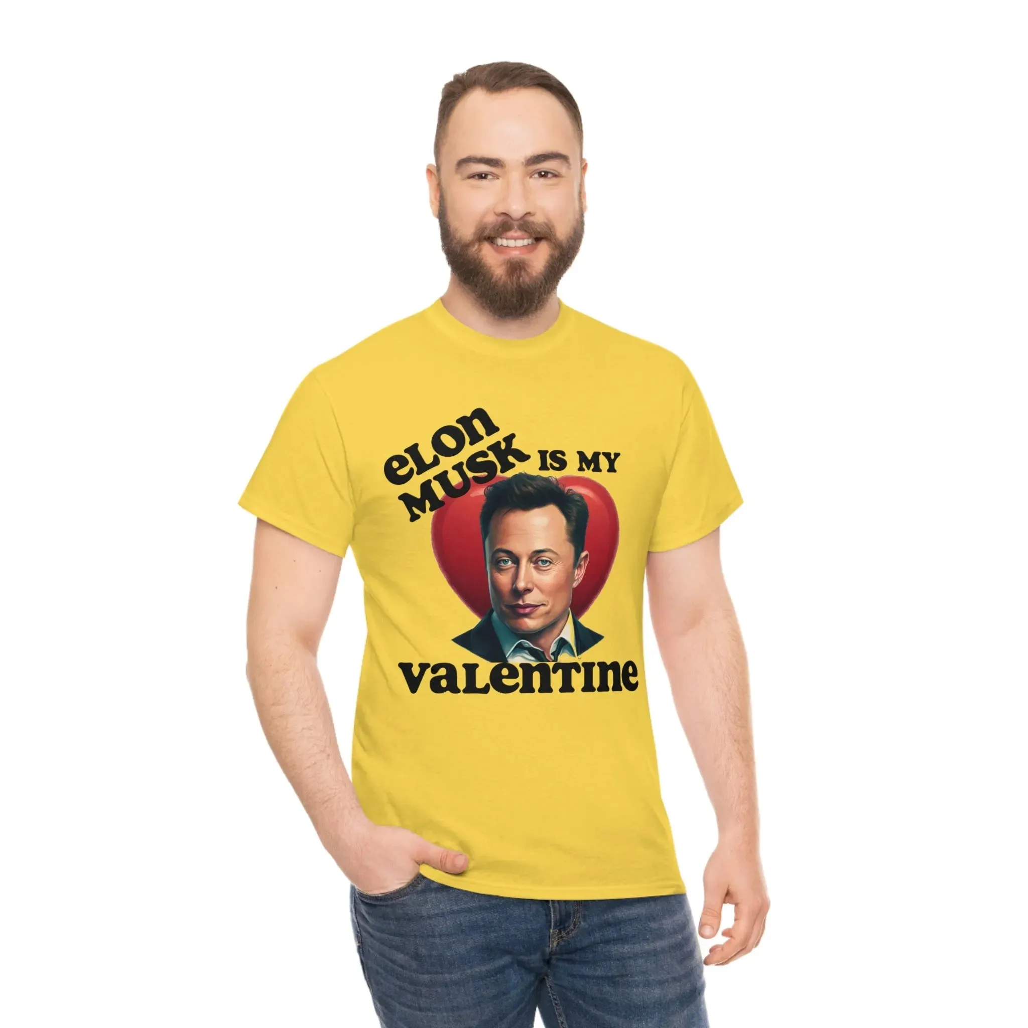 Elon Musk Is My Valentine Unisex Heavy Cotton Tee