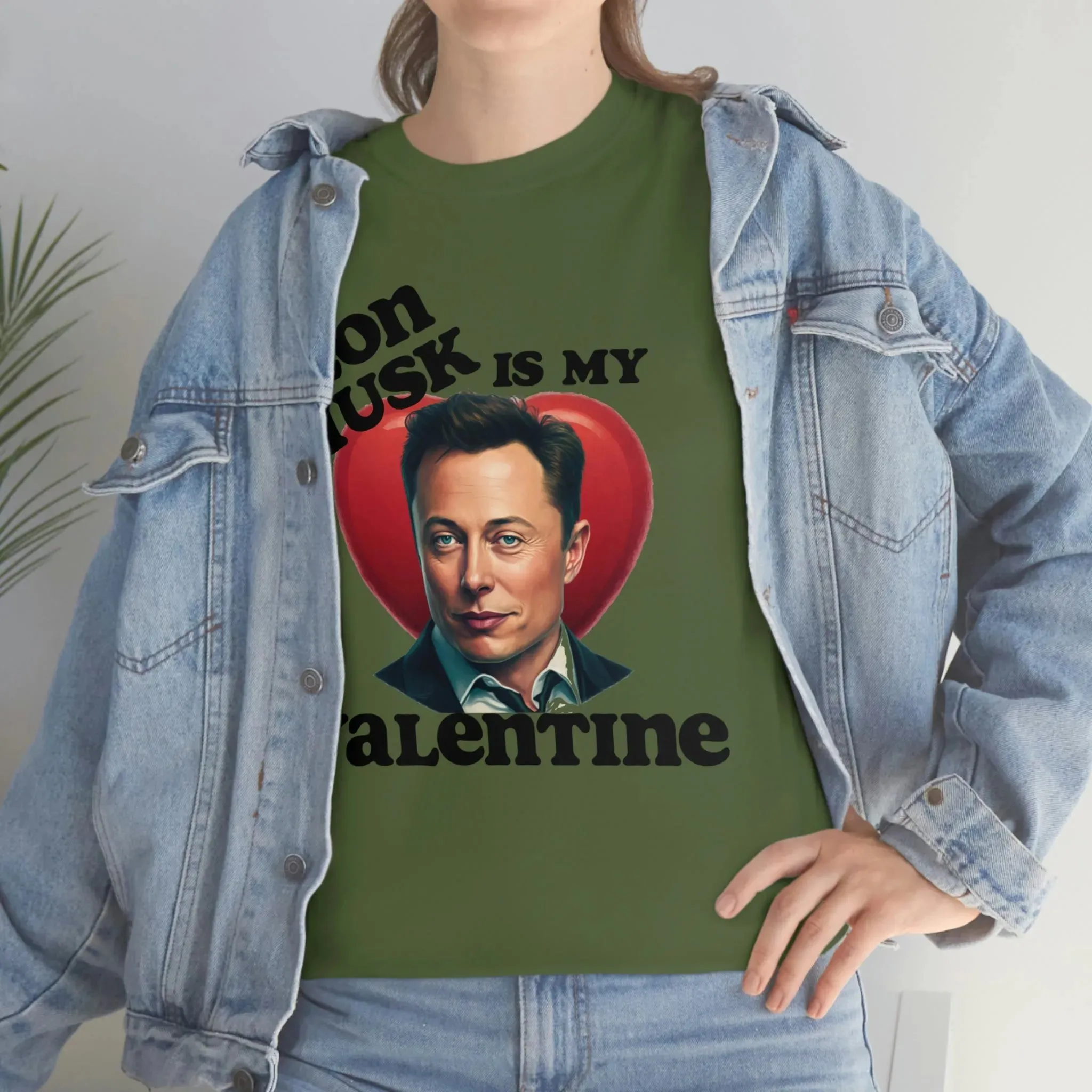 Elon Musk Is My Valentine Unisex Heavy Cotton Tee