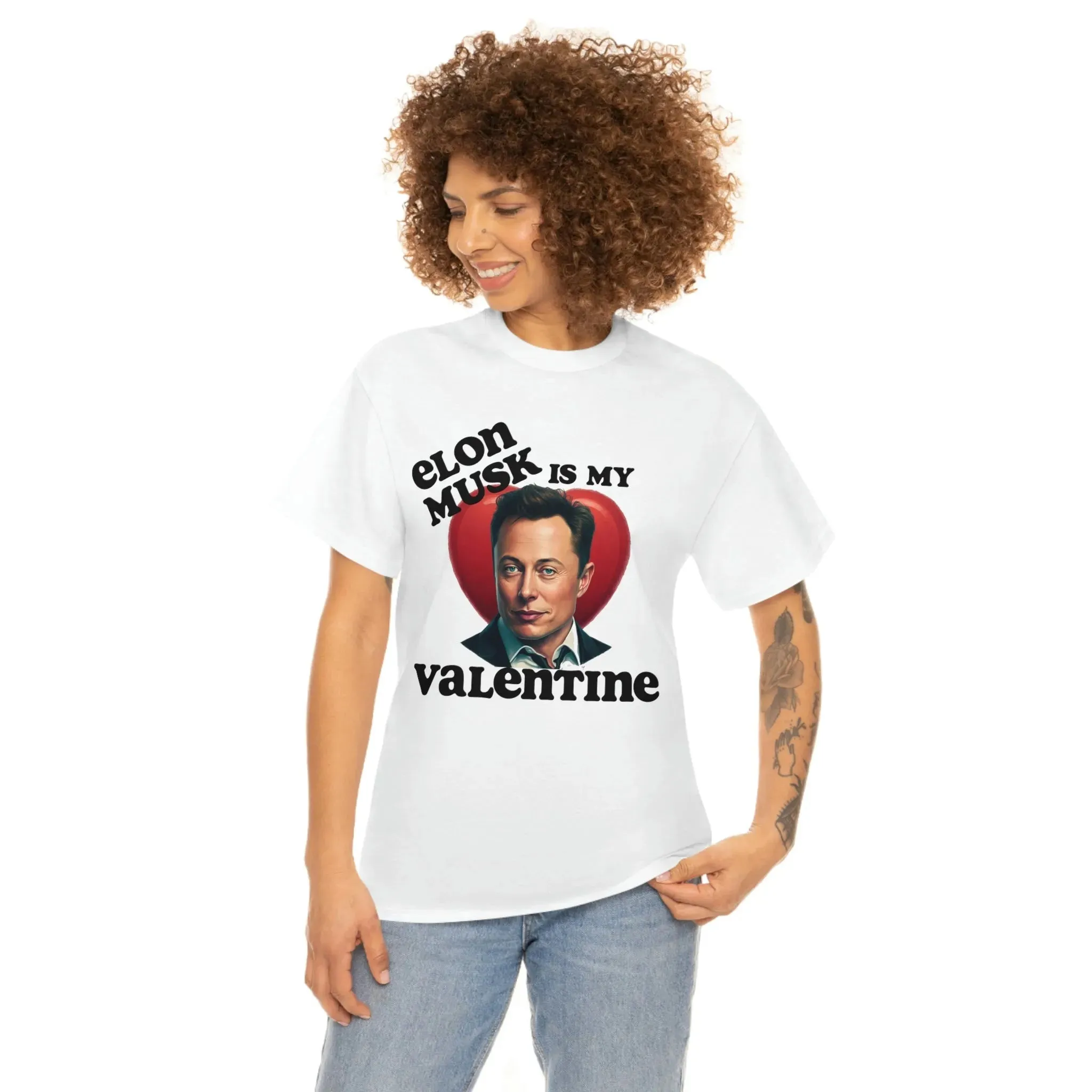 Elon Musk Is My Valentine Unisex Heavy Cotton Tee