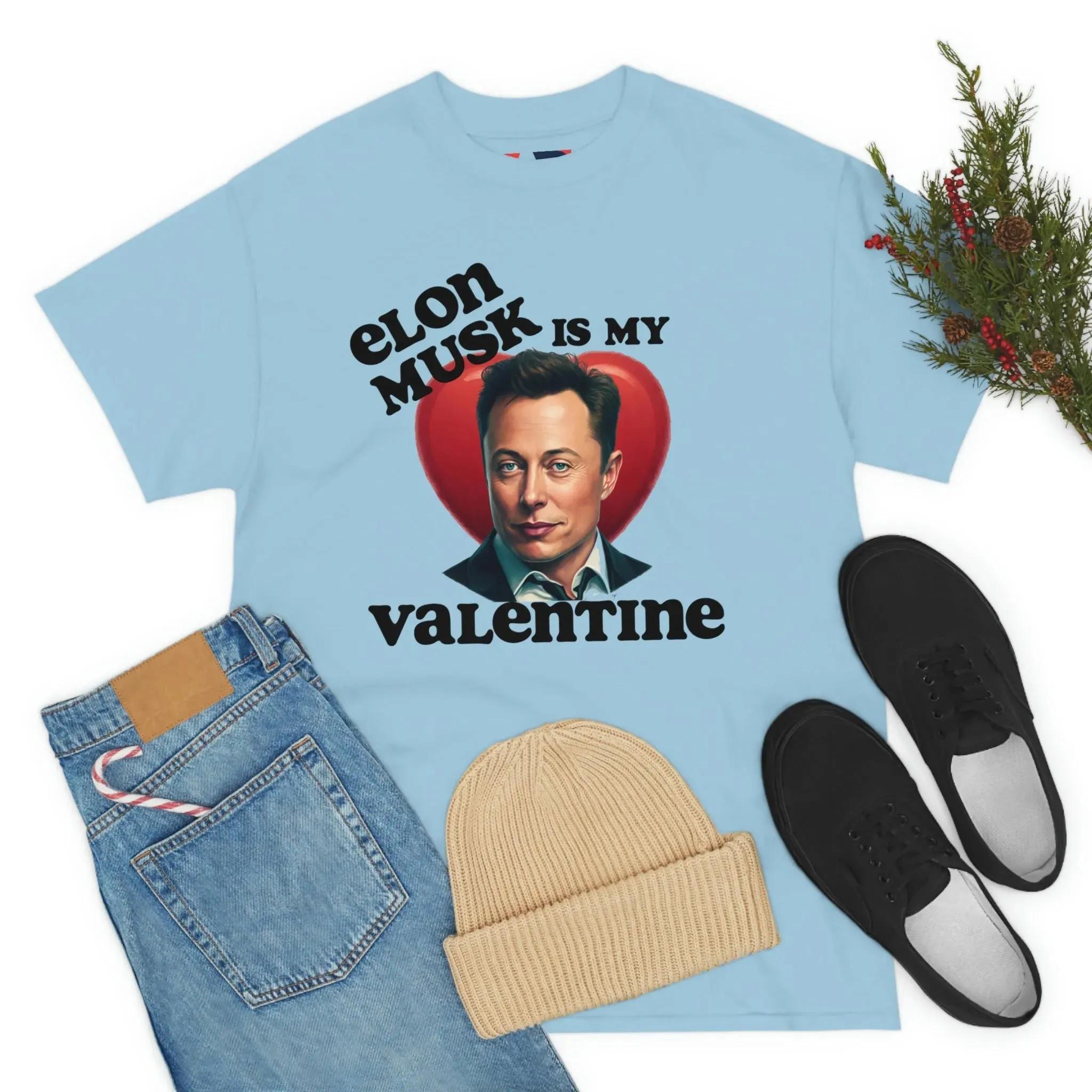 Elon Musk Is My Valentine Unisex Heavy Cotton Tee