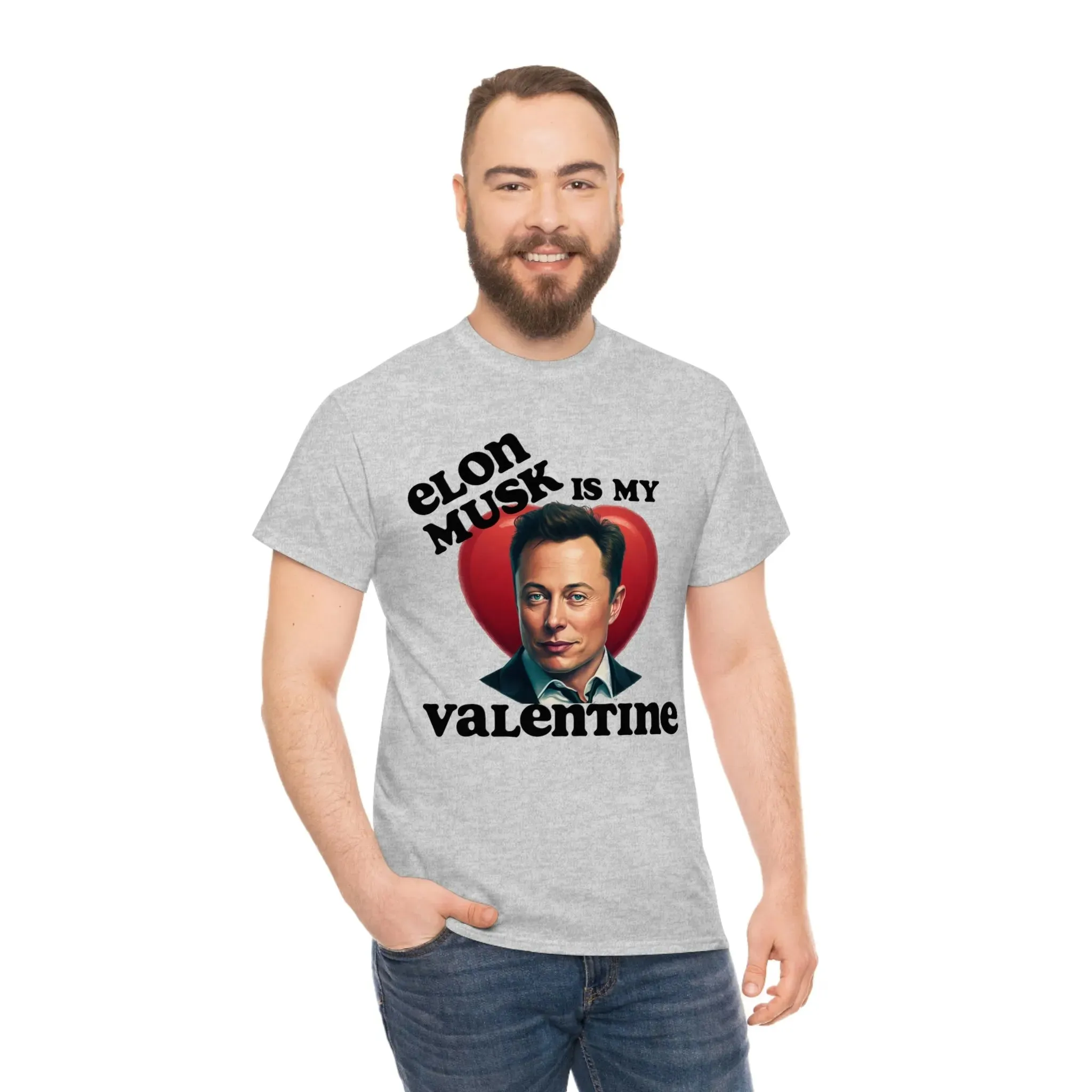 Elon Musk Is My Valentine Unisex Heavy Cotton Tee