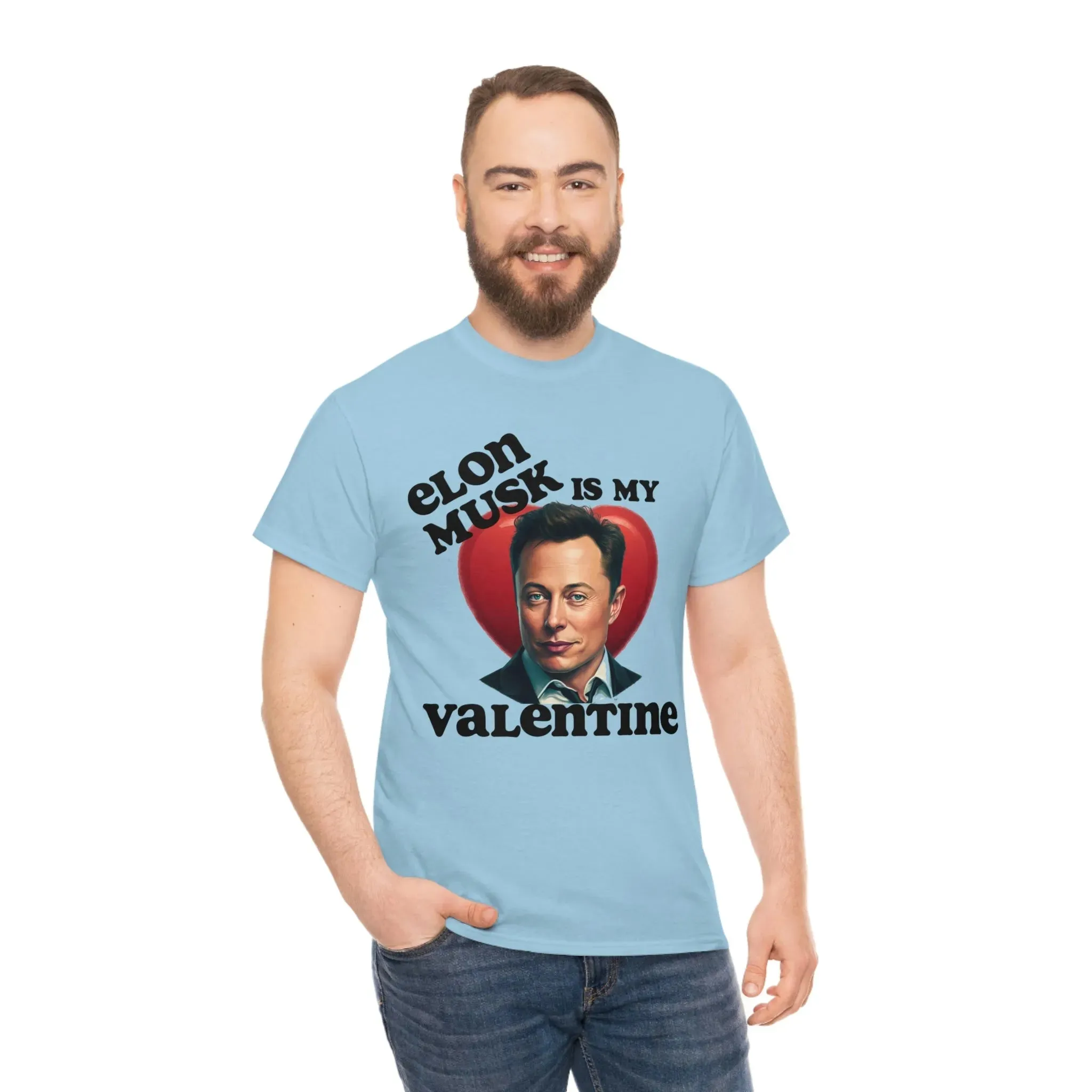 Elon Musk Is My Valentine Unisex Heavy Cotton Tee