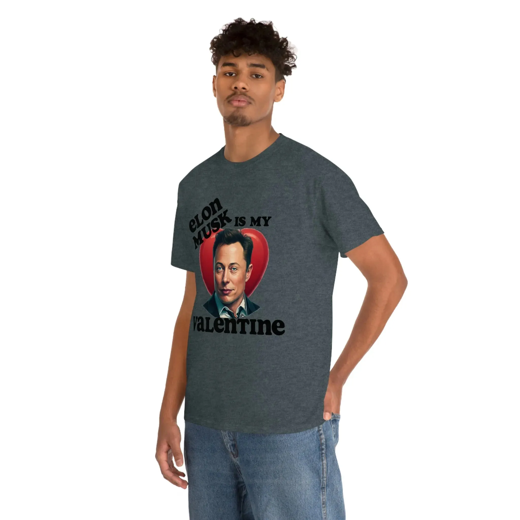 Elon Musk Is My Valentine Unisex Heavy Cotton Tee