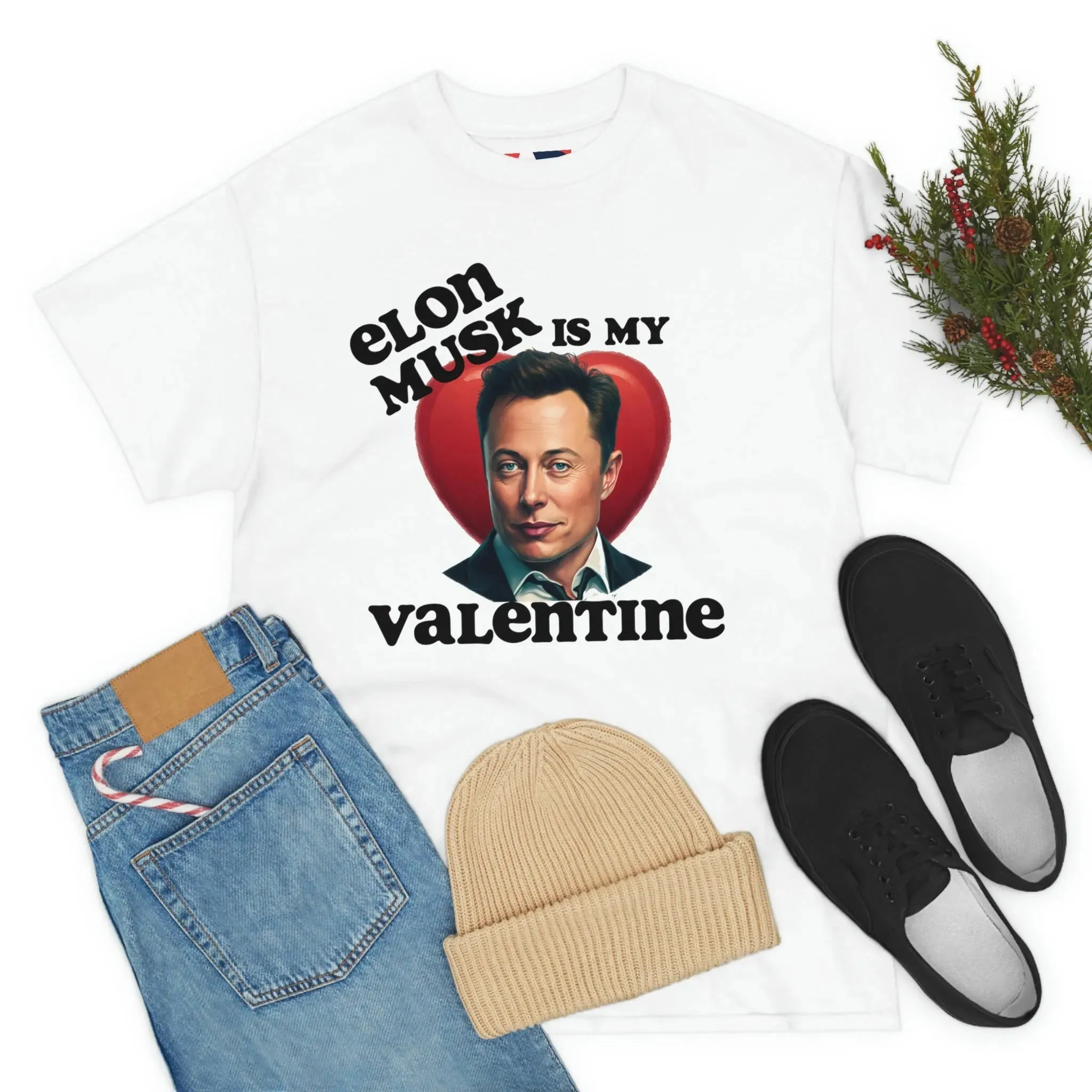 Elon Musk Is My Valentine Unisex Heavy Cotton Tee