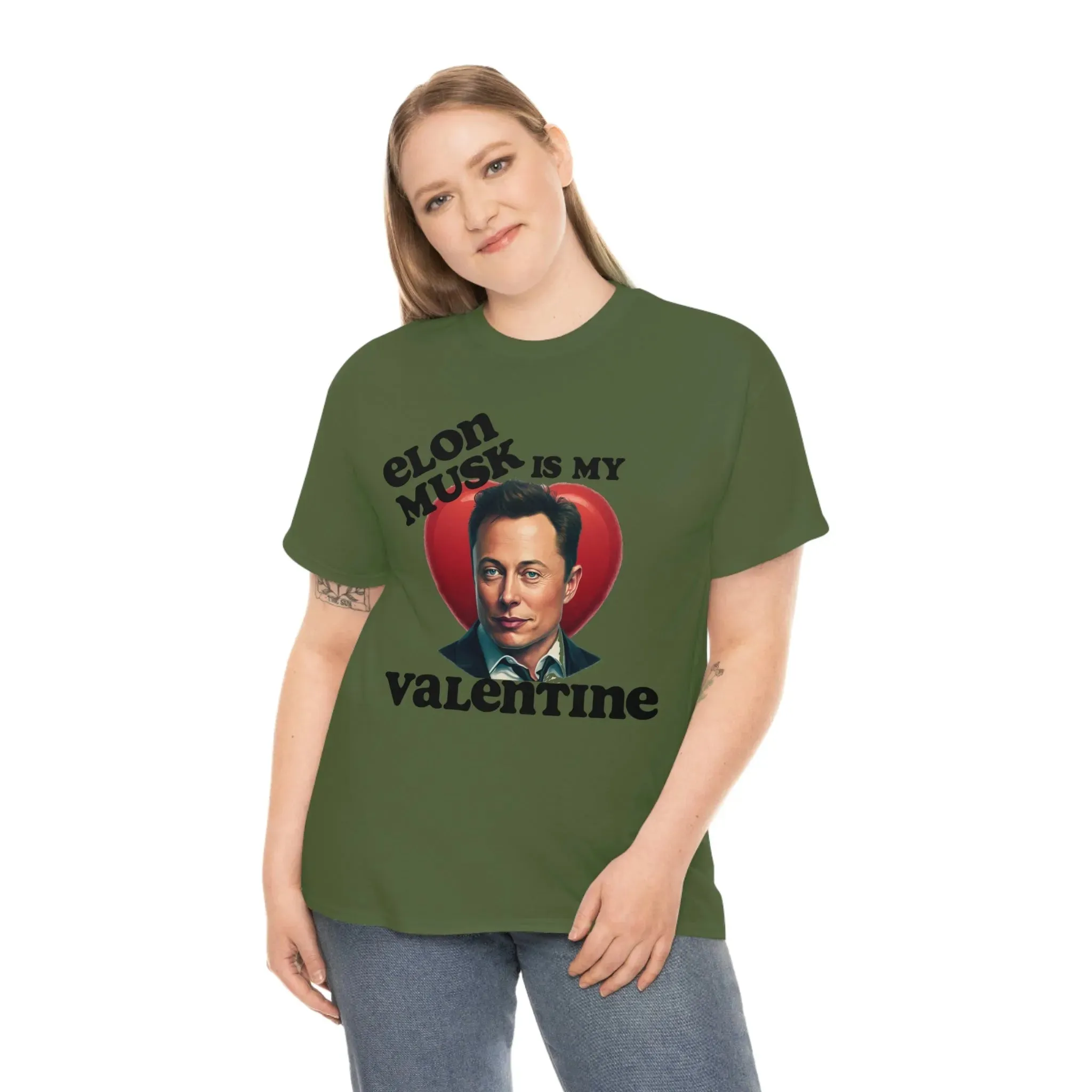 Elon Musk Is My Valentine Unisex Heavy Cotton Tee