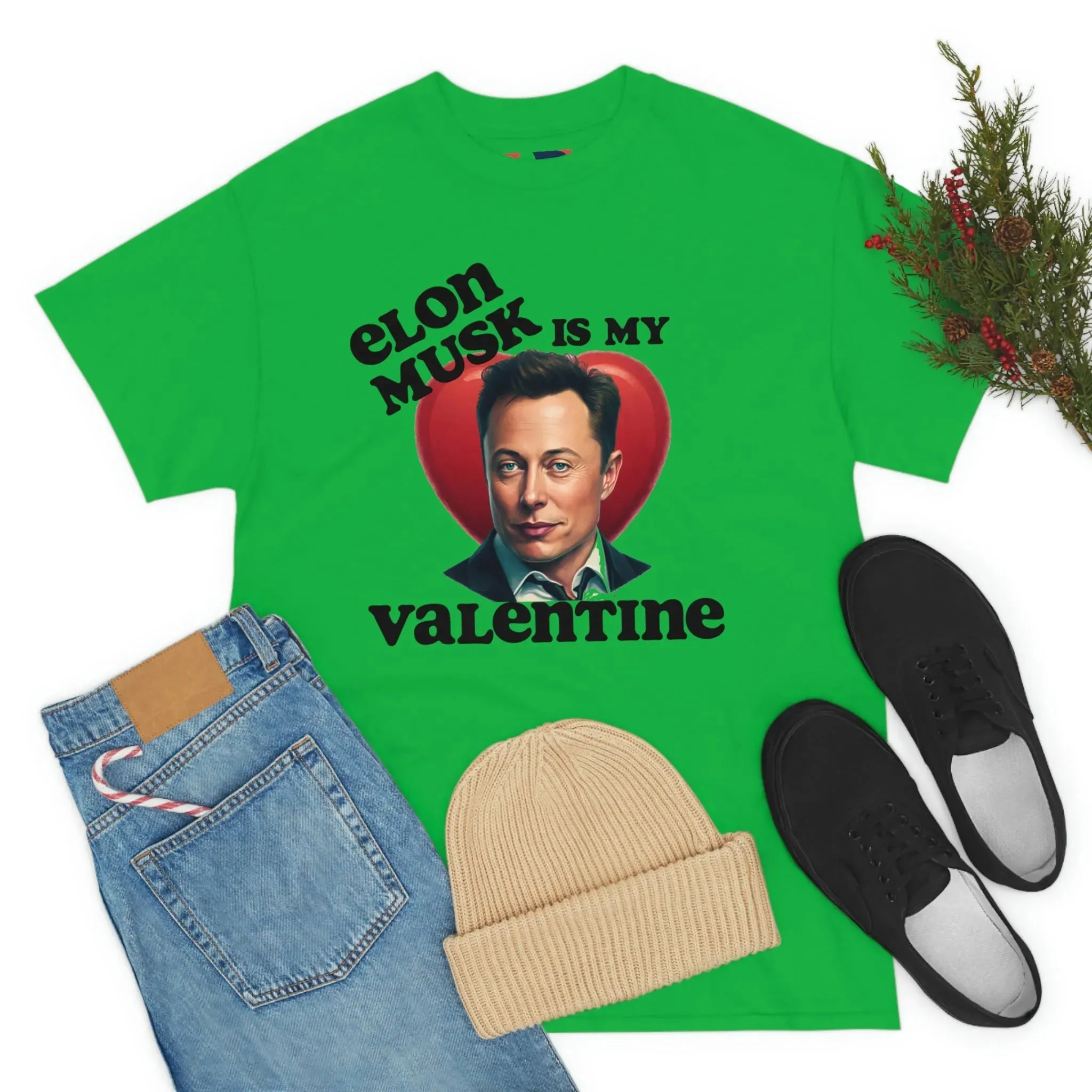 Elon Musk Is My Valentine Unisex Heavy Cotton Tee