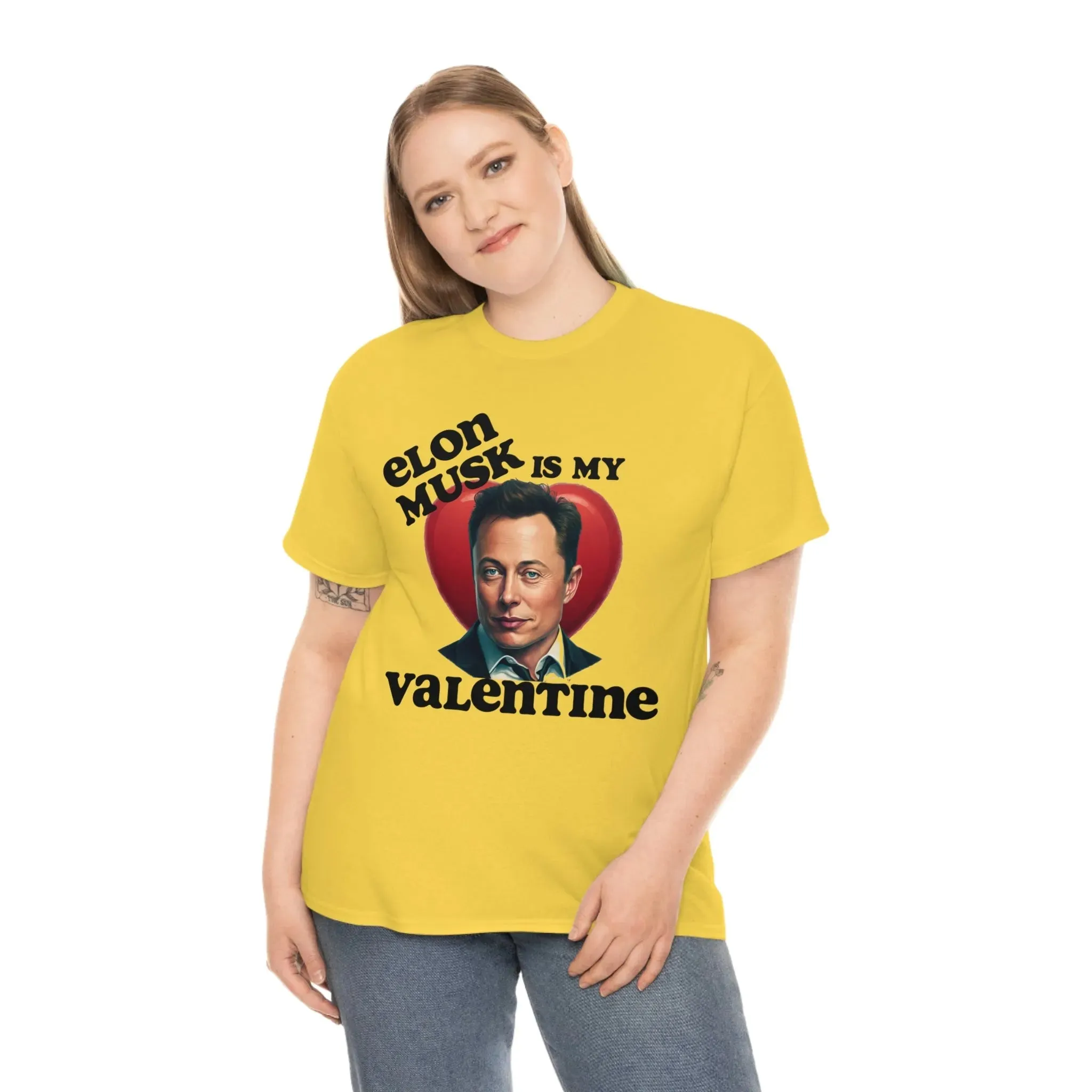 Elon Musk Is My Valentine Unisex Heavy Cotton Tee