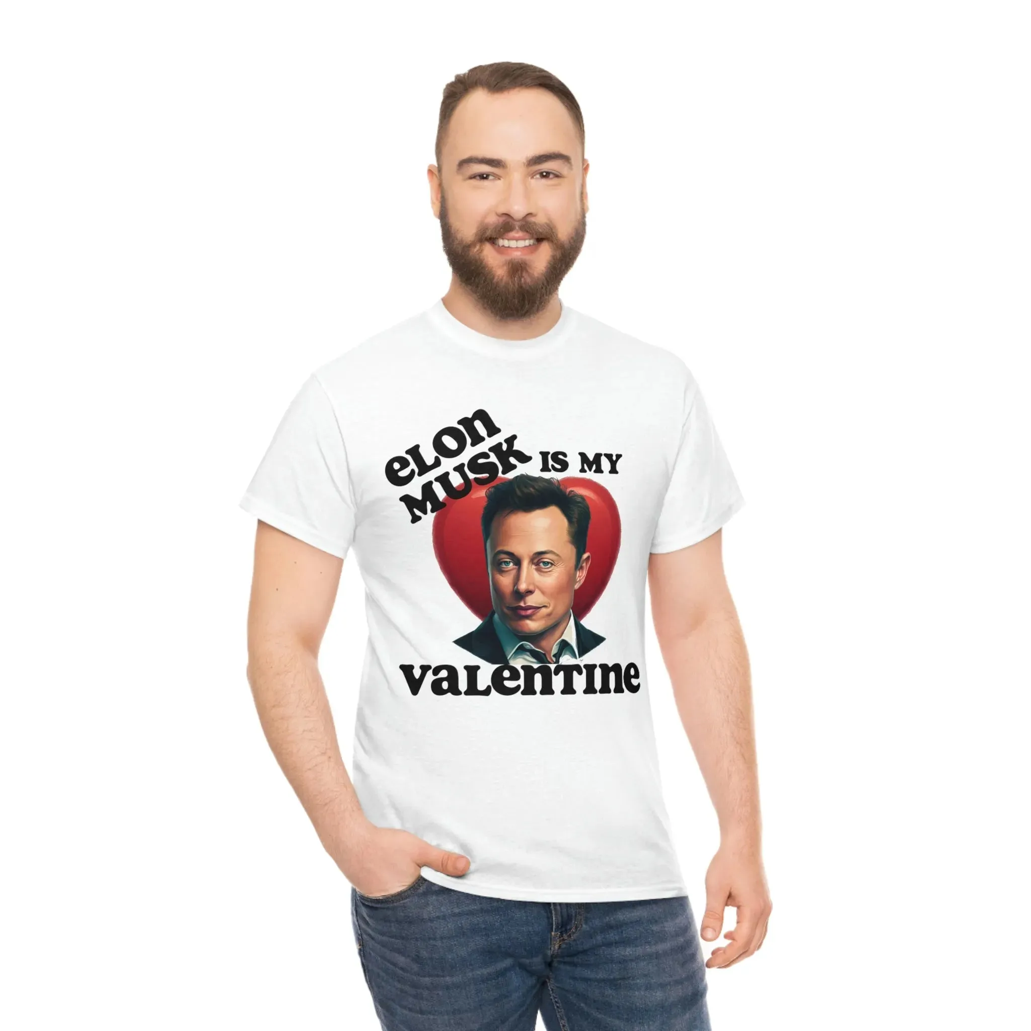 Elon Musk Is My Valentine Unisex Heavy Cotton Tee