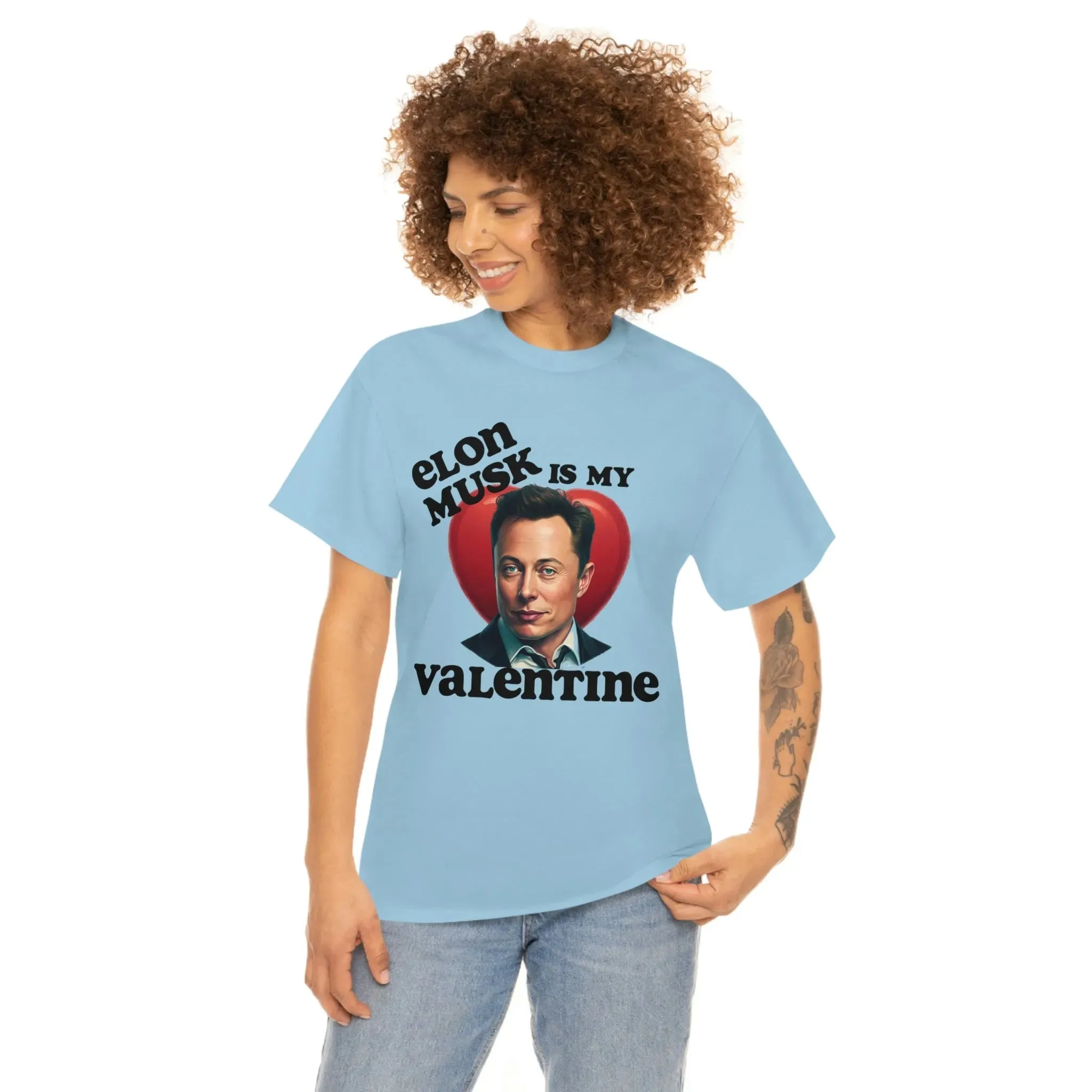 Elon Musk Is My Valentine Unisex Heavy Cotton Tee