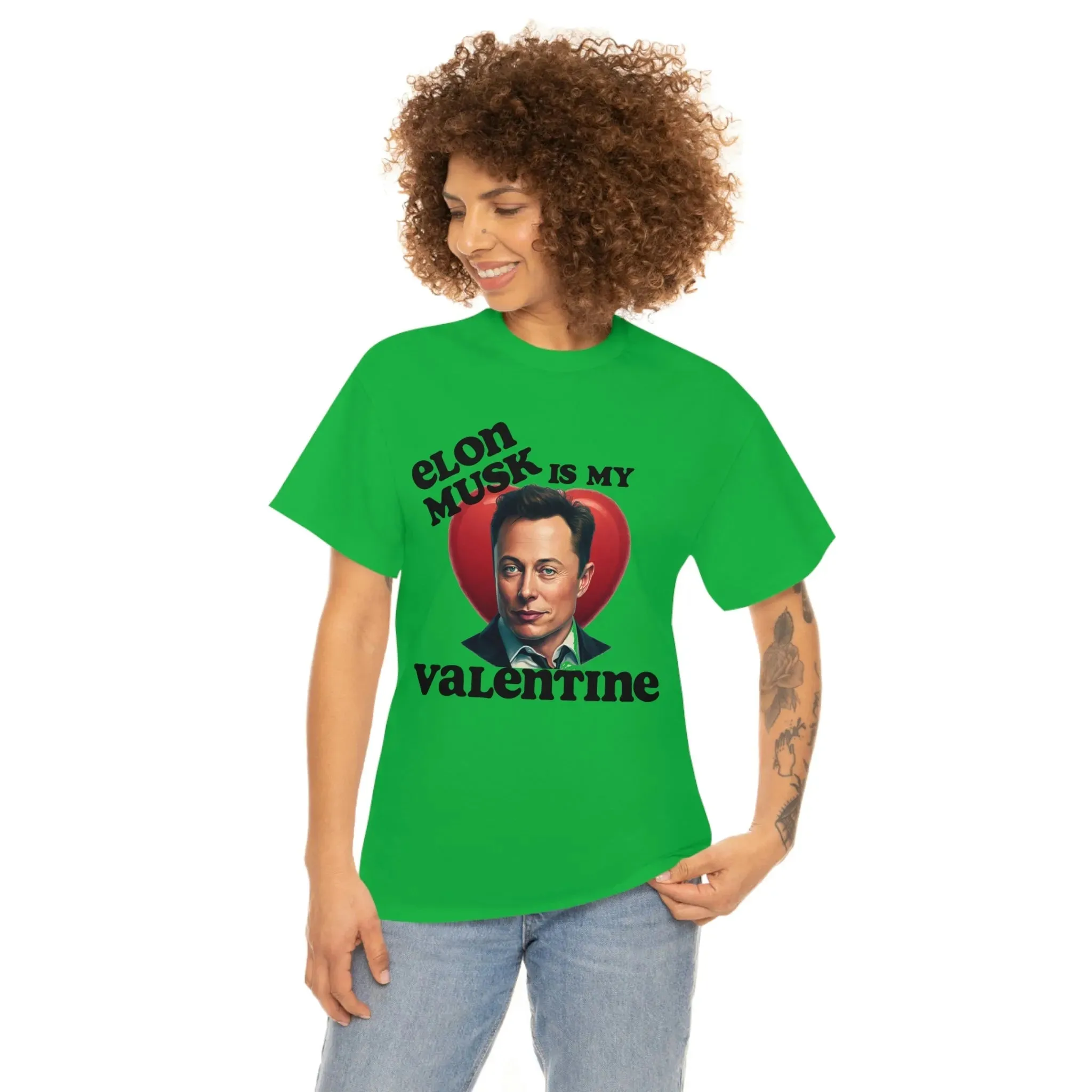 Elon Musk Is My Valentine Unisex Heavy Cotton Tee