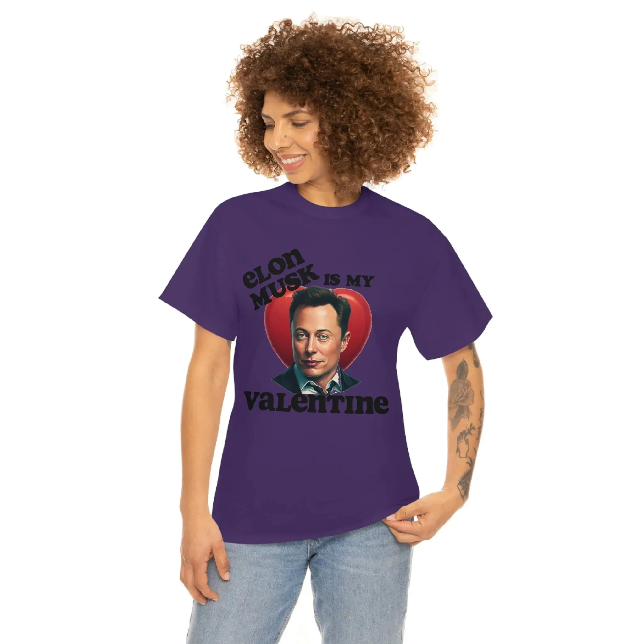 Elon Musk Is My Valentine Unisex Heavy Cotton Tee