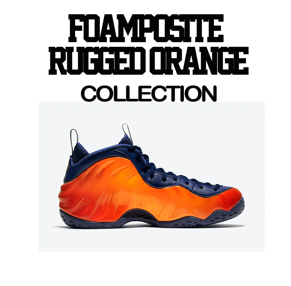 Foamposite Rugged Orange Shirt -Everyday - Navy